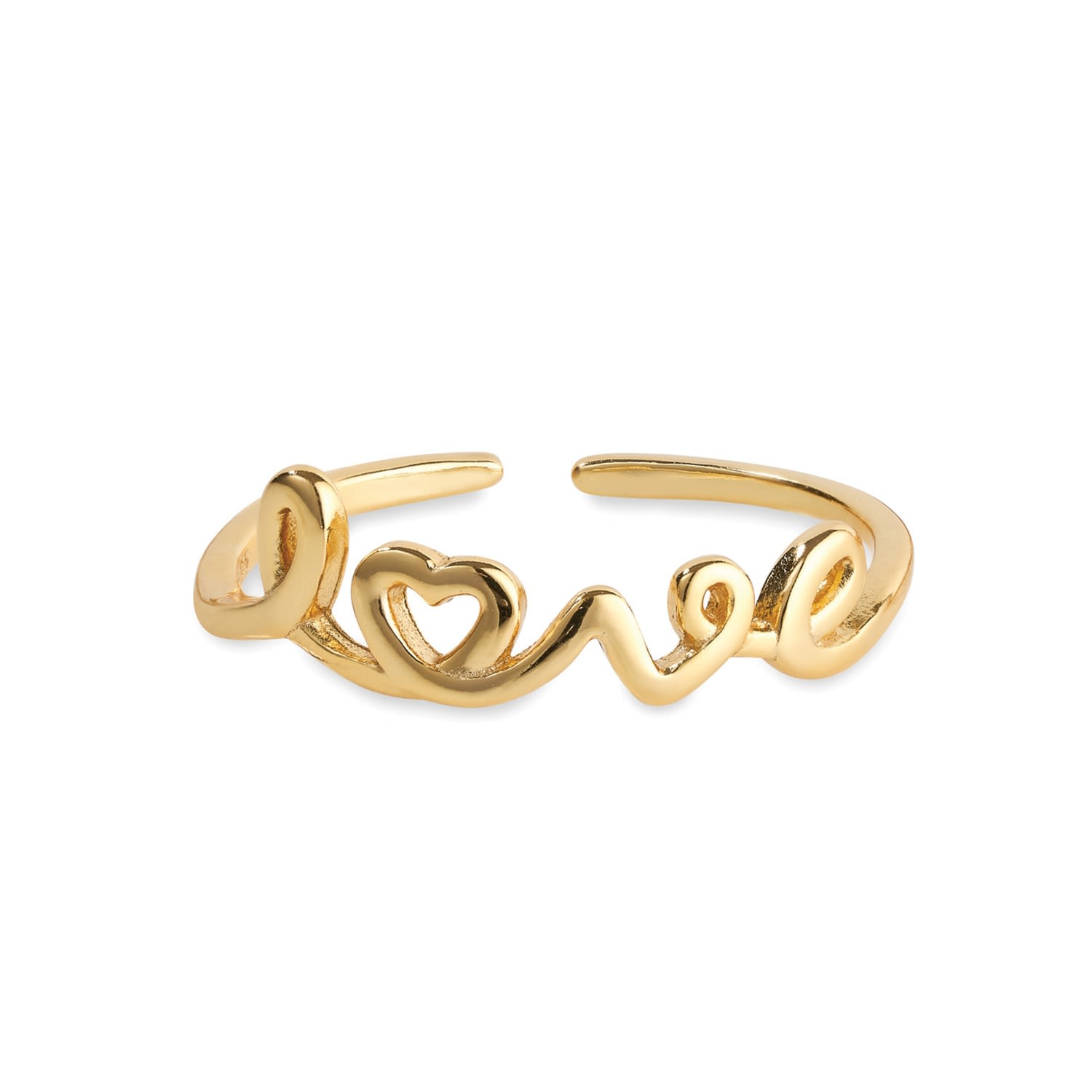 Elk & Bloom Women's Gold Promise Love Stacking Ring In Gray