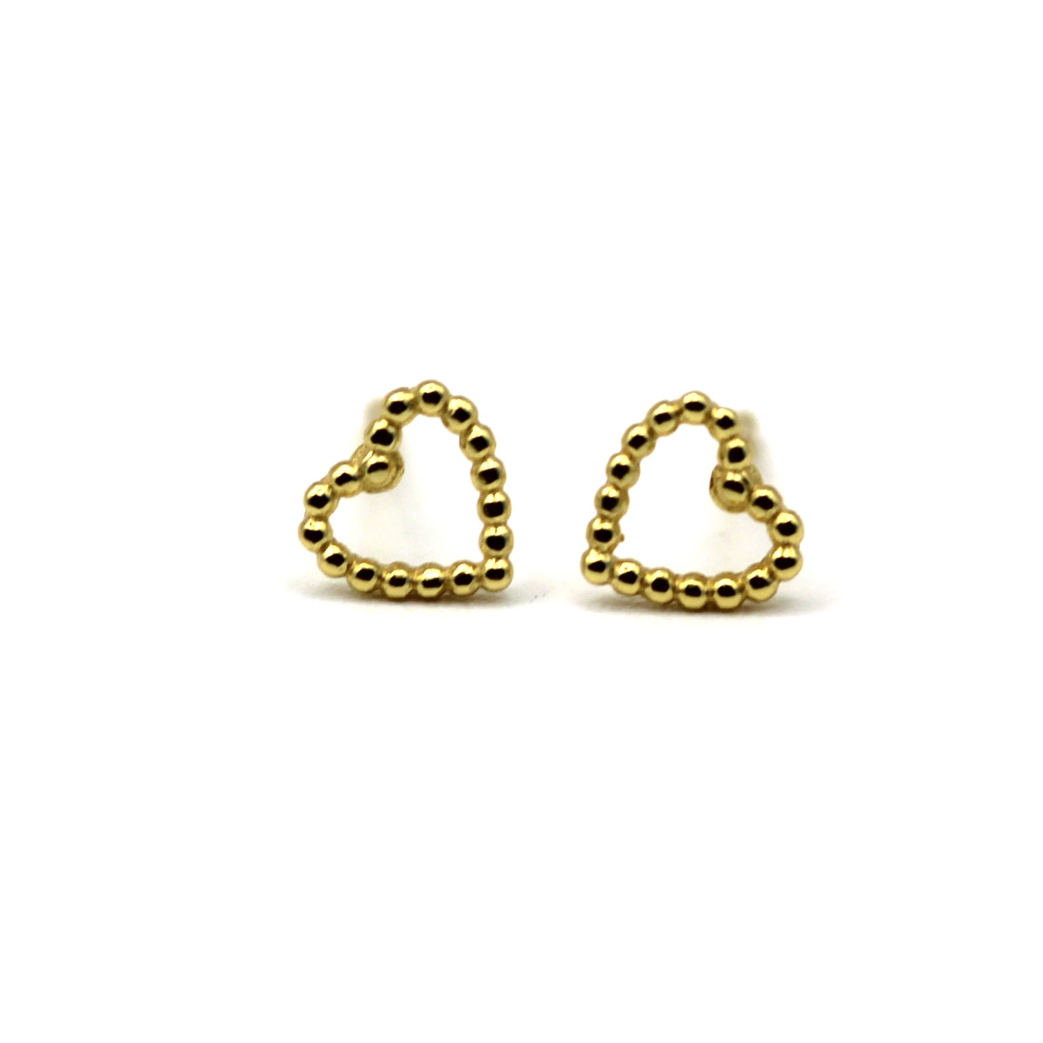 Women’s Bubble Cute Heart Gold Earrings Vicstonenyc Fine Jewelry