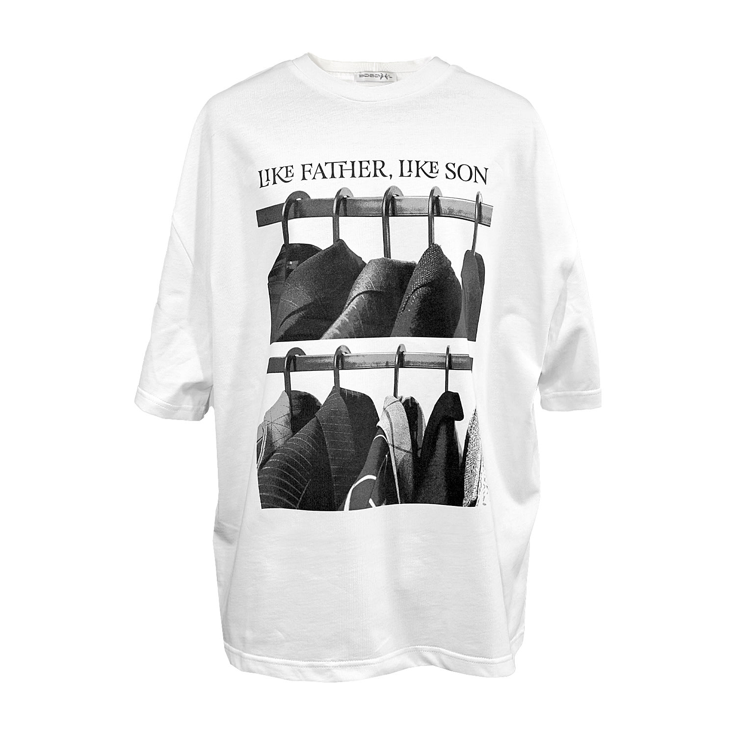 Maison Bogomil Men's Black / White T-shirt Like Fathers Like Son In Black/white