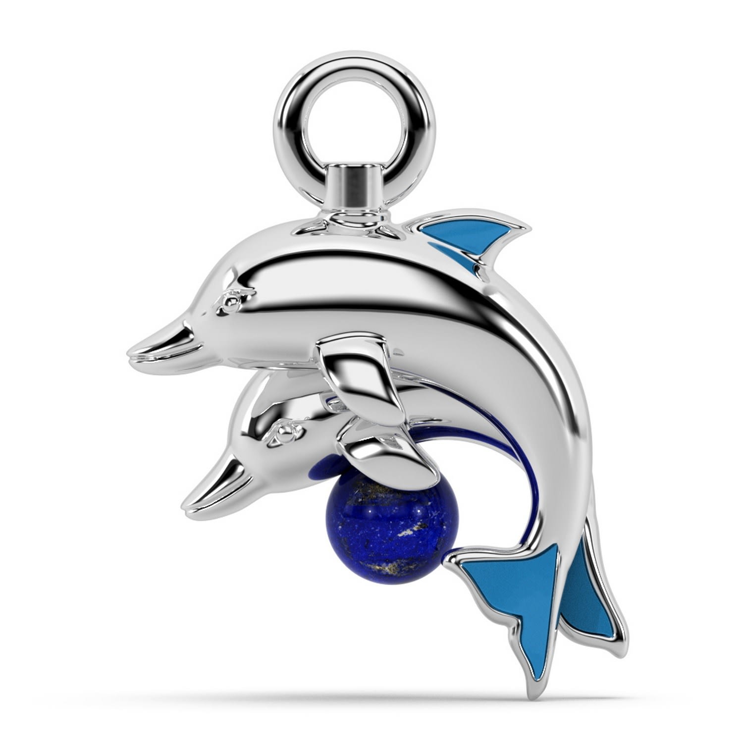 Women’s Silver The Wave-Breaker Charm - Dolphin Charm Oni Fine Jewelry