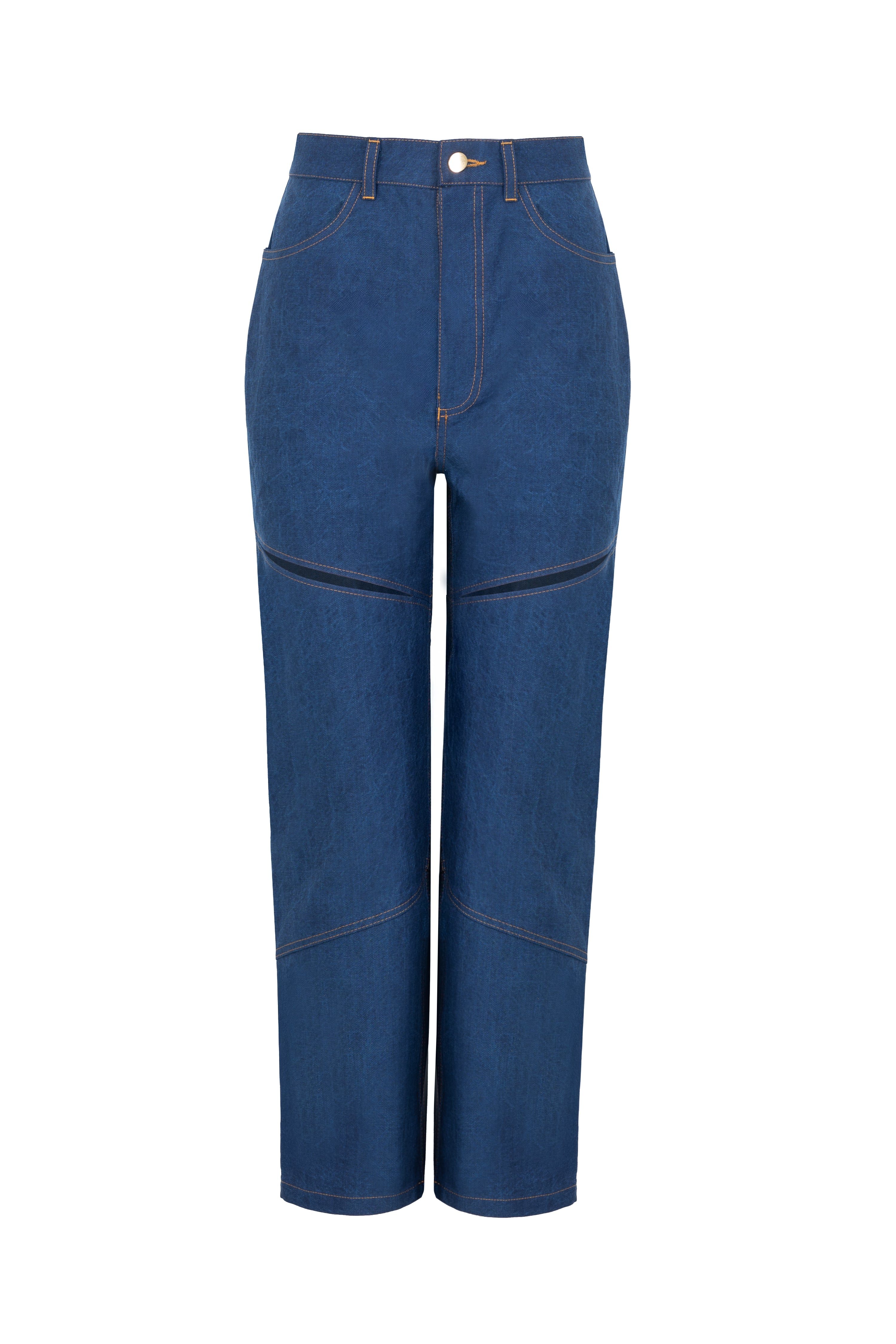 Jaaf Cropped Jeans In Deep Blue In Blue