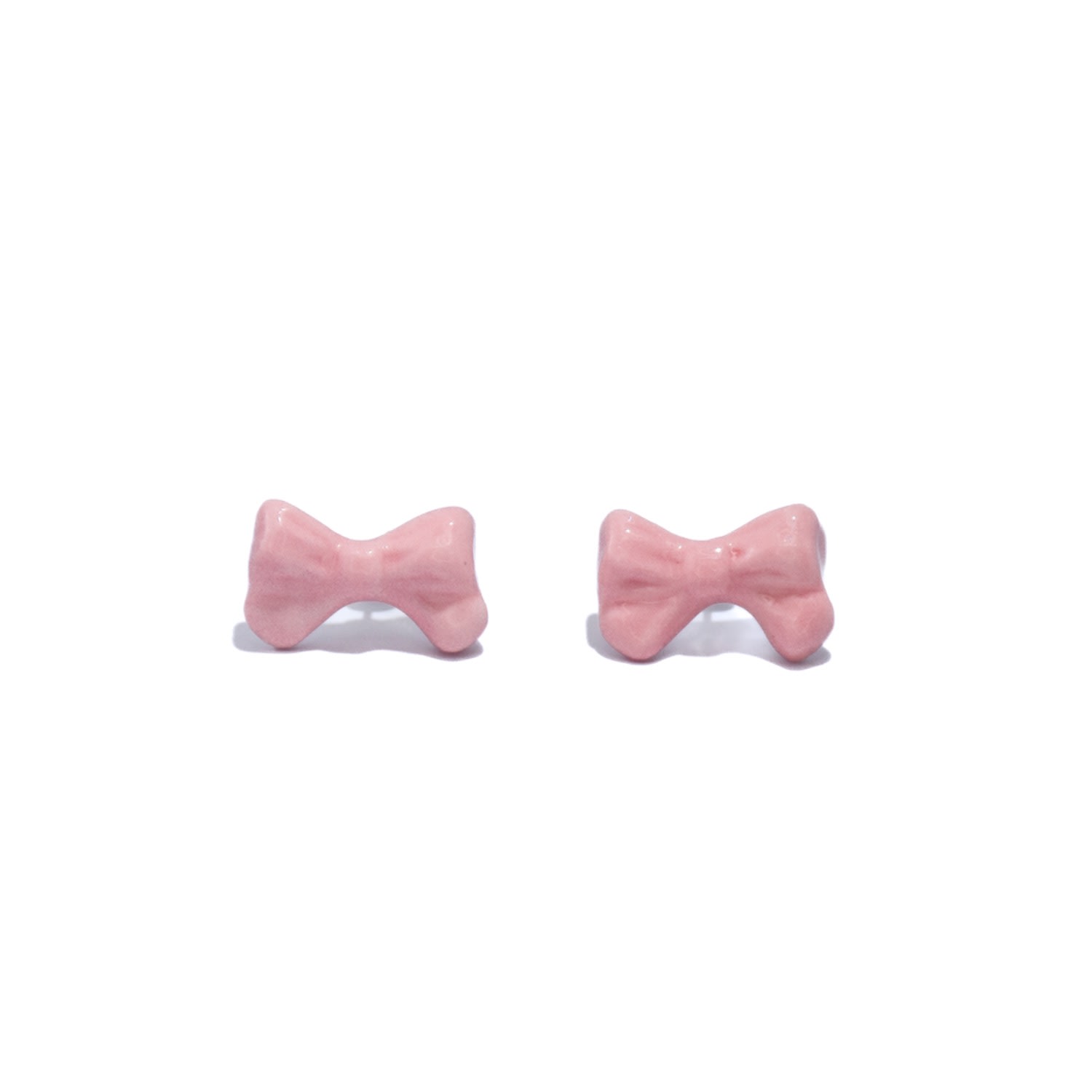 H2 Studio Women's Pink / Purple Bowtie Maniac Mini Bowtie Earrings Pink