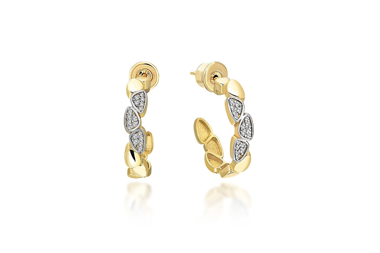 Reis Jewellery Women's Grit Yellow Gold Earing