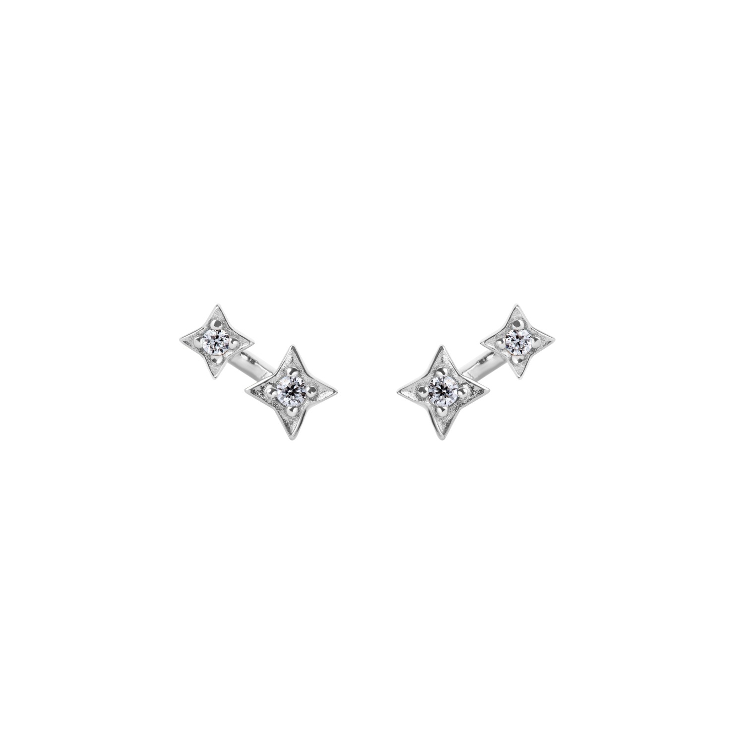 Bloomtine | Earth Angel Hq Women's Illuminess™ Mini Sterling Silver Shooting Star Studs
