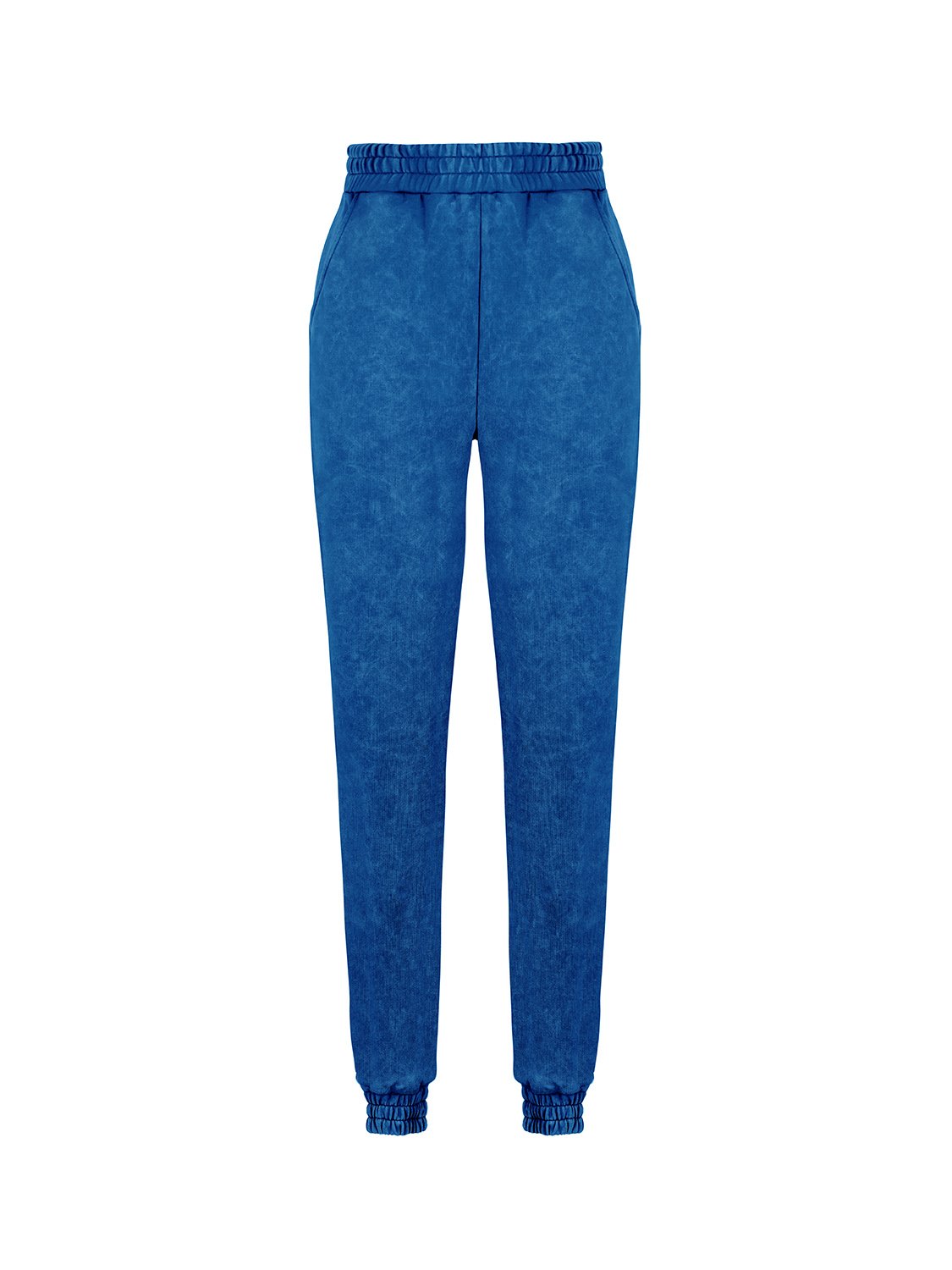 Shop Nocturne Women's  Blue Knitted Jogging Pants