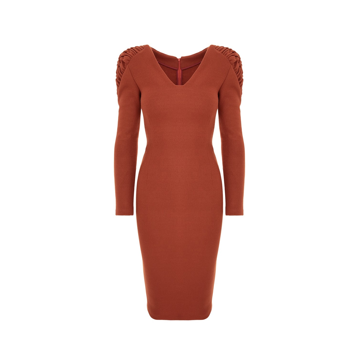 Women’s Tera Midi Wool Winter Midi Dress In Pompeian Red Large Aleksander Revas