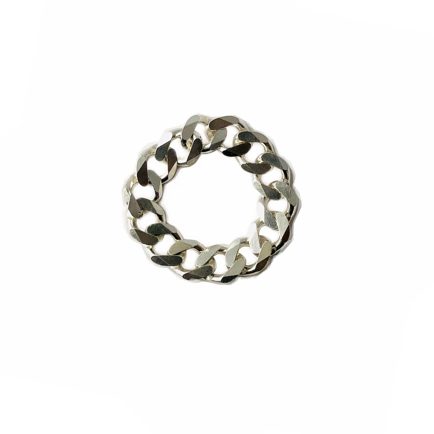 Women’s Serenity Curb Chain Ring -Sterling Silver Aki Roc Jewelry