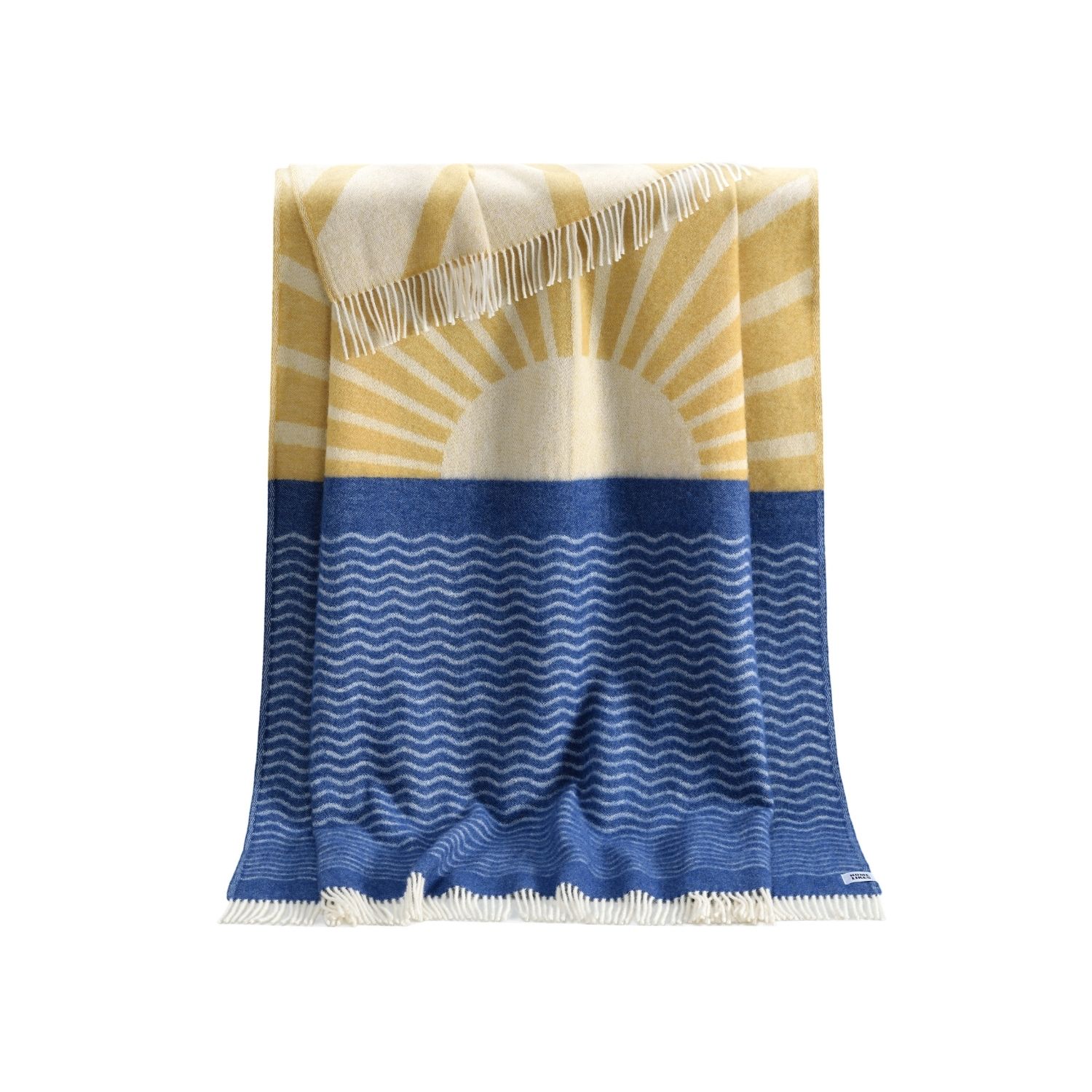 J.j.textile Blue / Yellow / Orange Sunlight Wool Throw