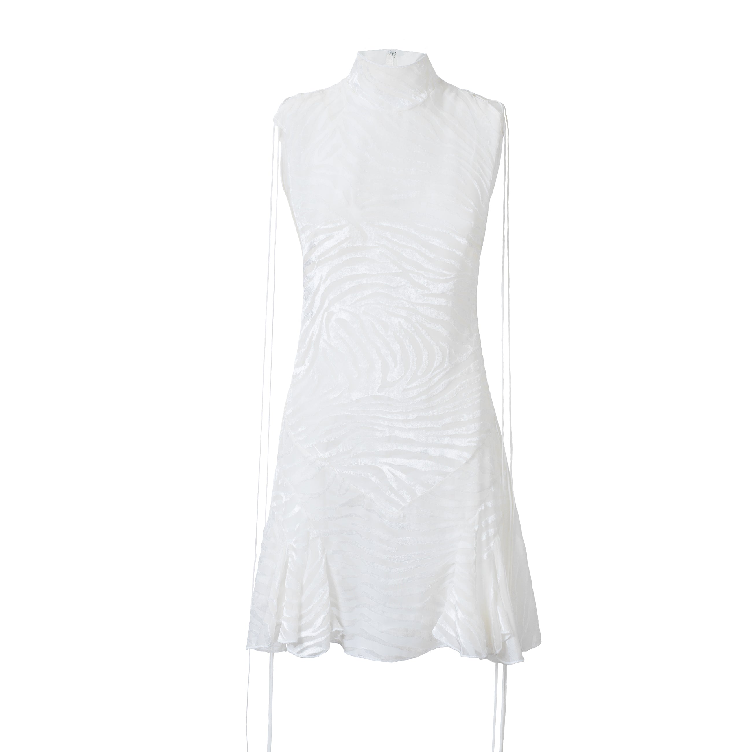 Women’s White Kira Velvet Dress Small Sveta Milano