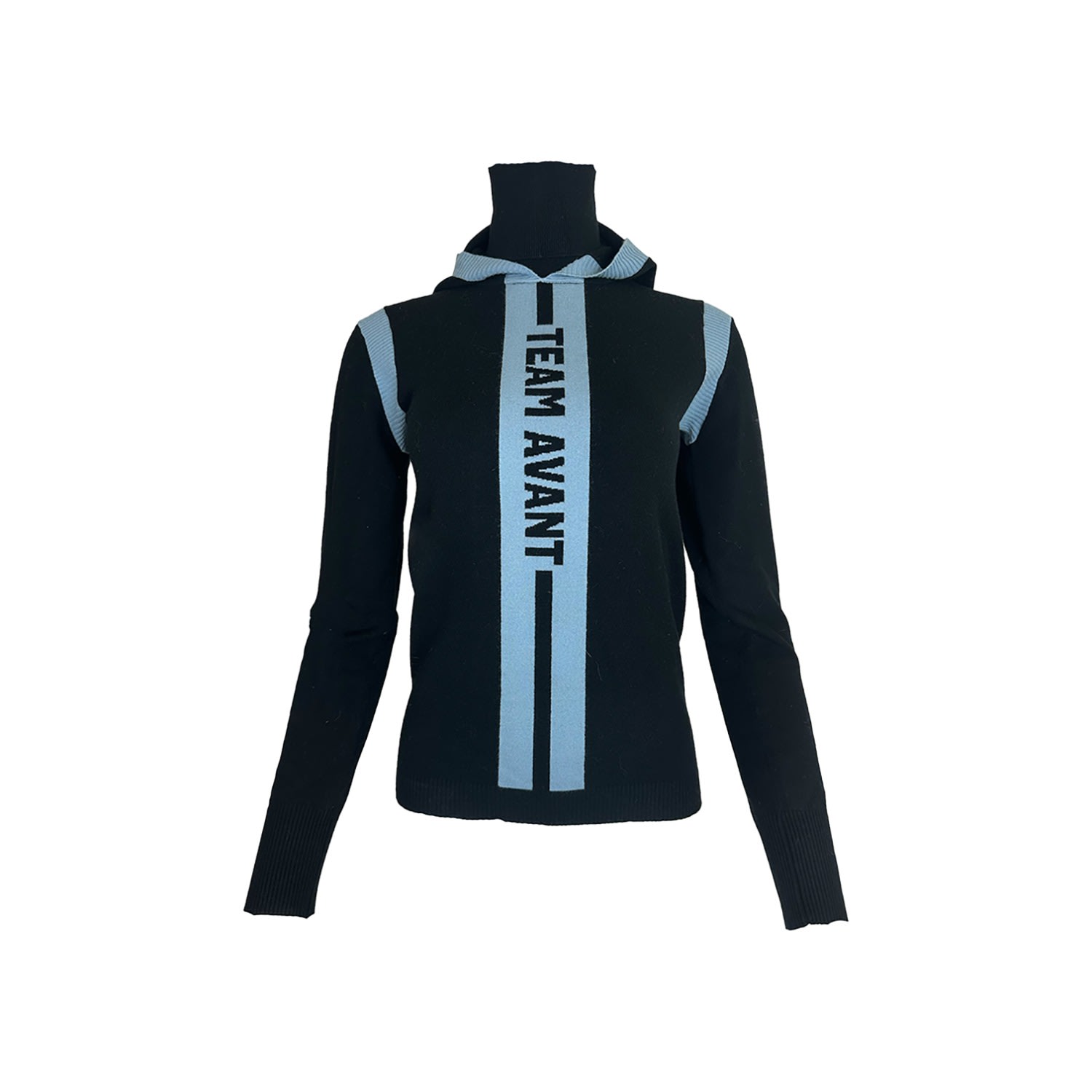 Team Event Women's Team Avant Merino Wool Ski Base Layer, Black/ice Blue In Black