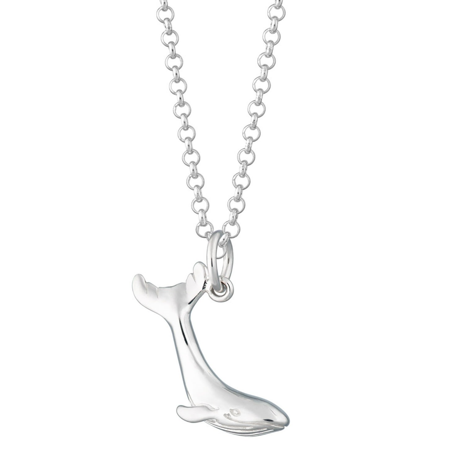 Women’s Sterling Silver Whale Necklace Lily Charmed