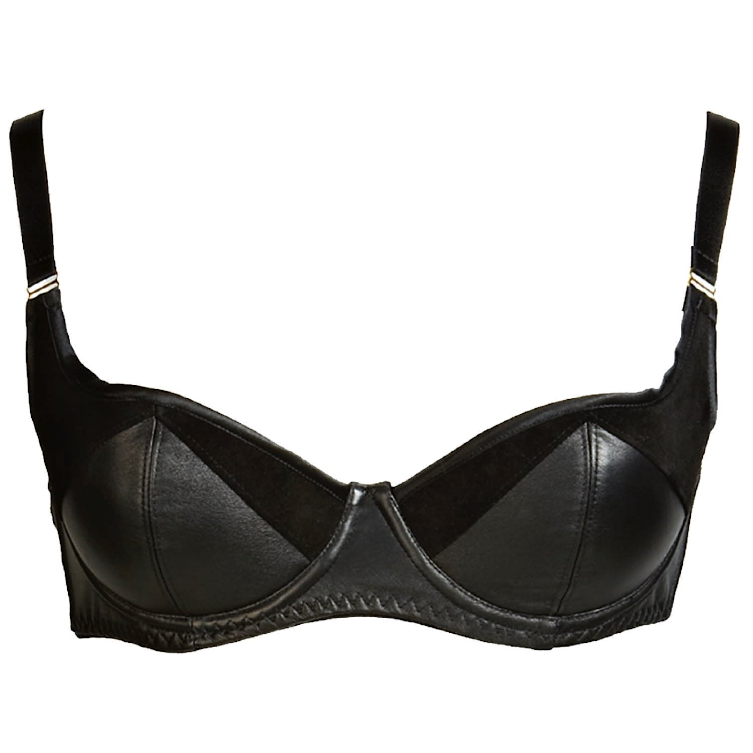 Ava Leather & Suede Wired Balcony Bra | Something Wicked | Wolf & Badger
