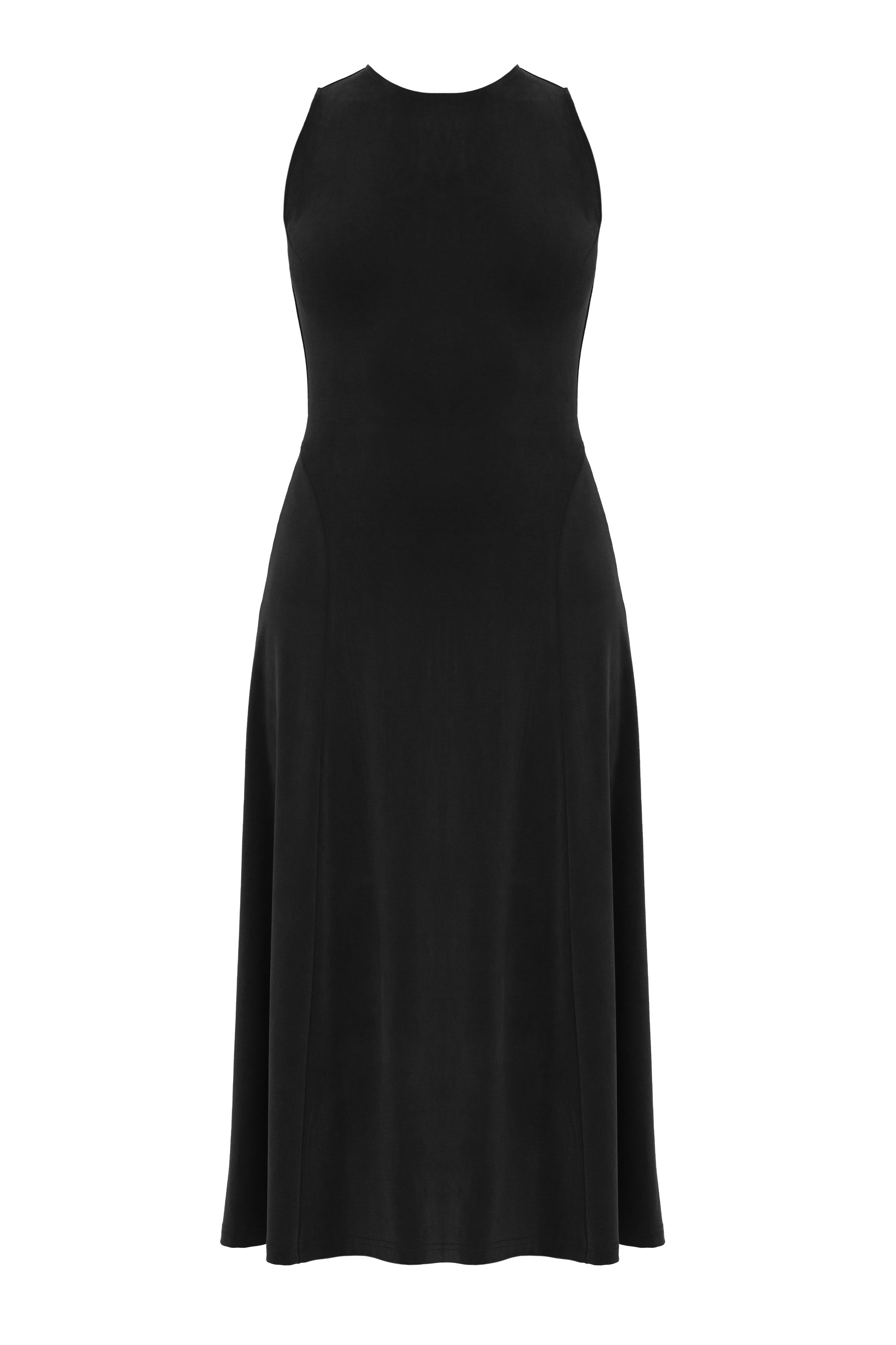Undress Women's Seba Black Bodycon Midi Dress With Flared Skirt