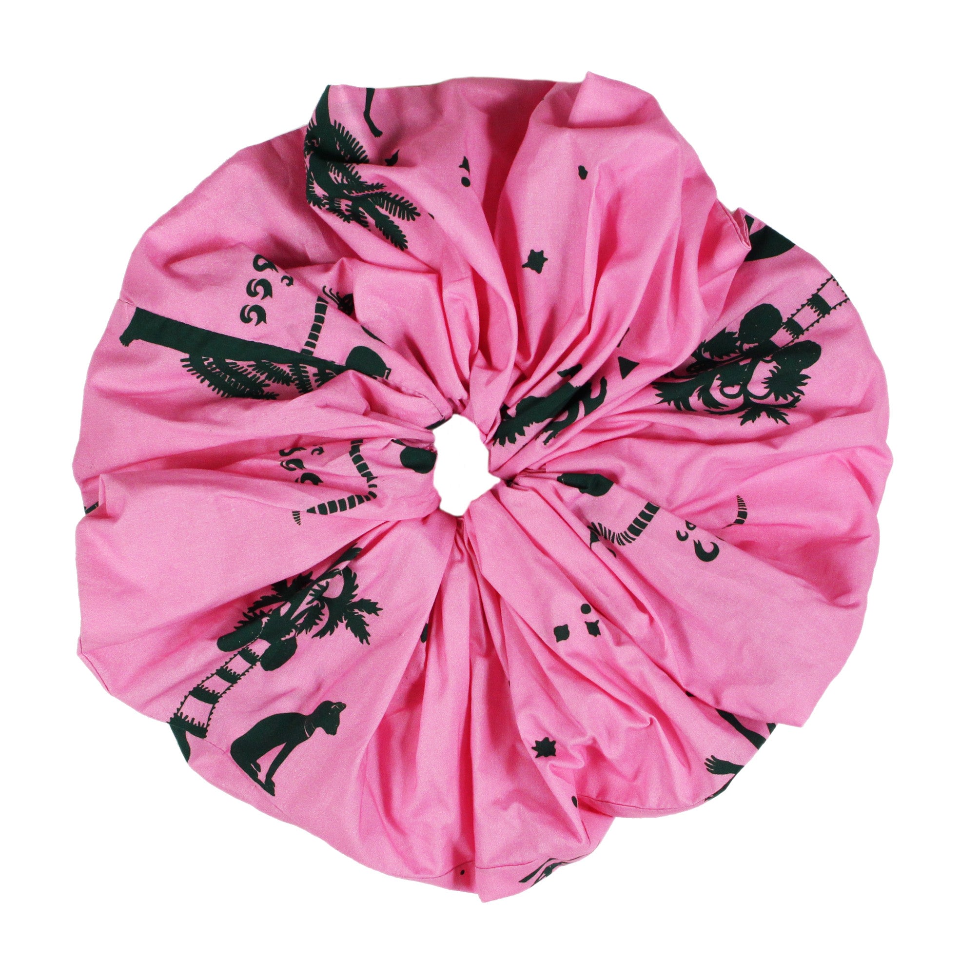 Women's Black / Pink Ancient Hearts Giant Scrunchie | Klements