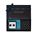 Peper Harow - Made In England Midnight Men's Pin Polka Socks & Cufflink Gift Box In Polka