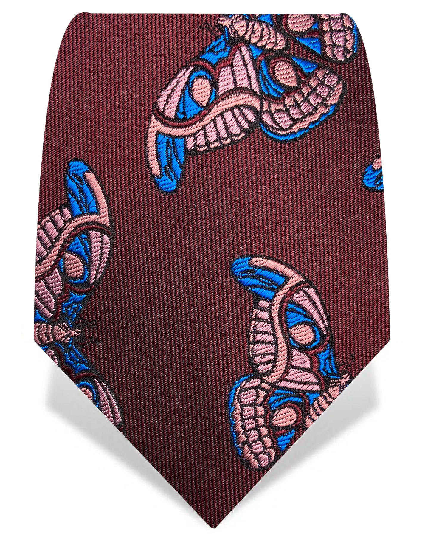 Gresham Blake Men's Red Burgundy Moth Tie In Red