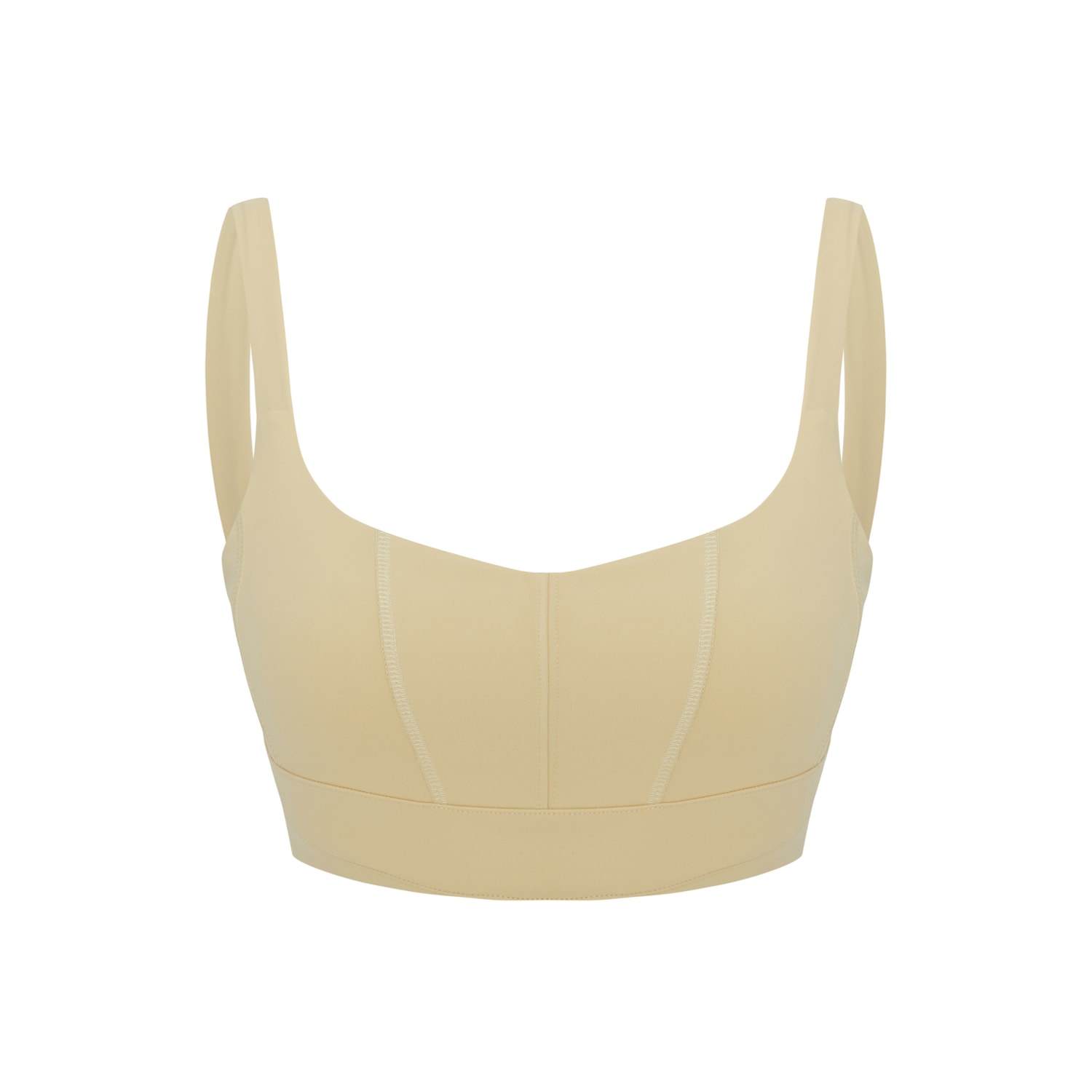 Pcfg Women's Neutrals / Yellow / Orange Bra With Stitch Detail - Chino Green In Yellow/orange