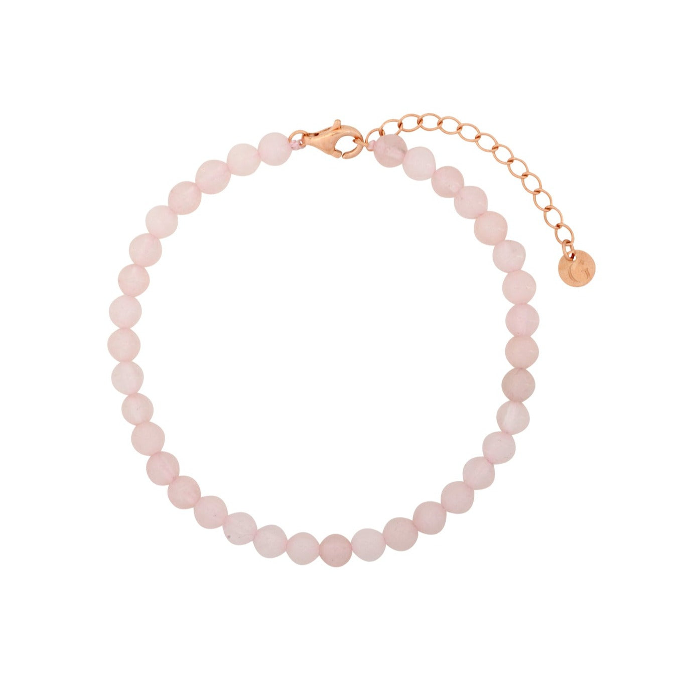 Gold Trip Women's Pink / Purple / Rose Gold Rose Quartz Beaded Bracelet In Rose Gold In Neutral