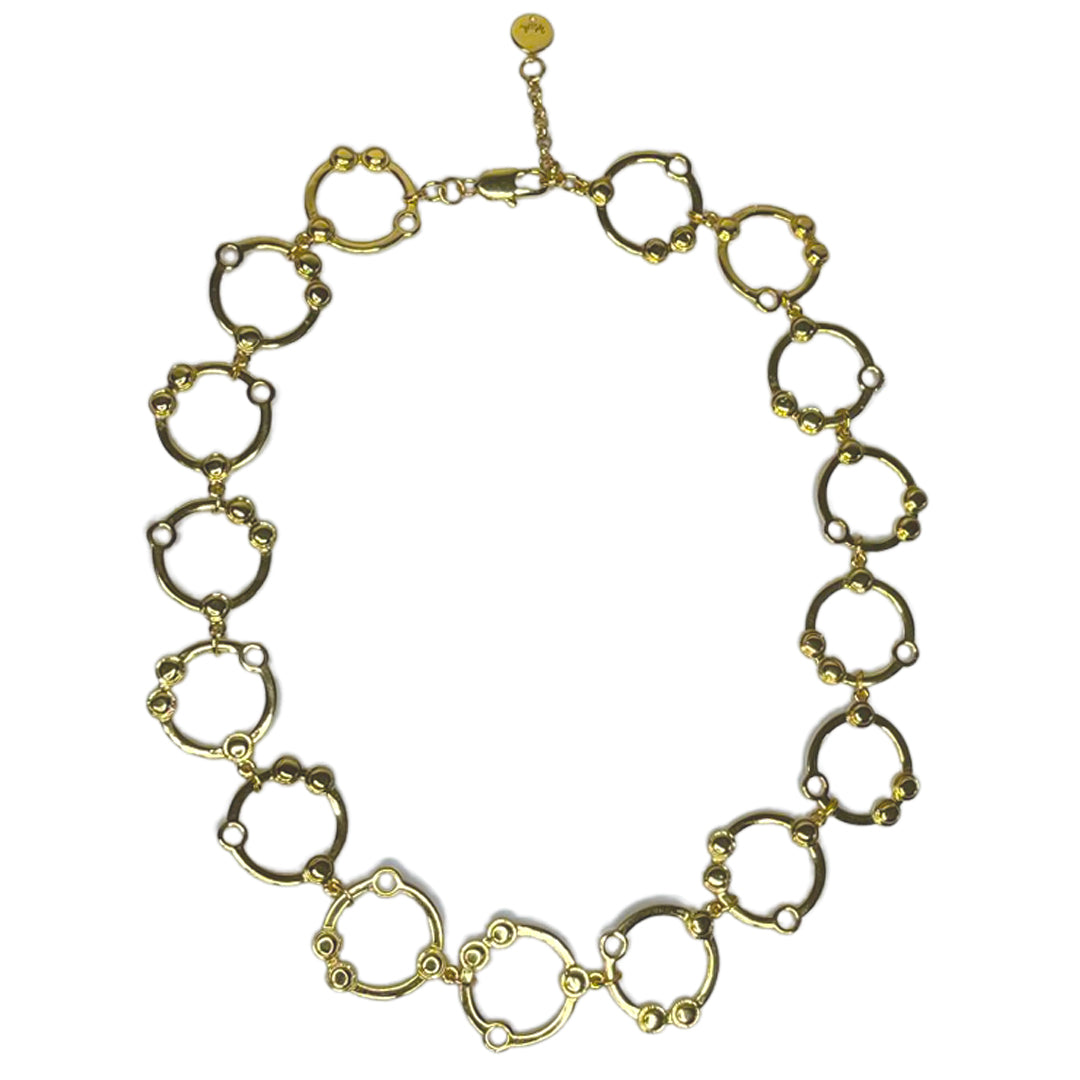 Women’s Gold Selene Spherical Open Disc Necklace Syd and Pia Nyc