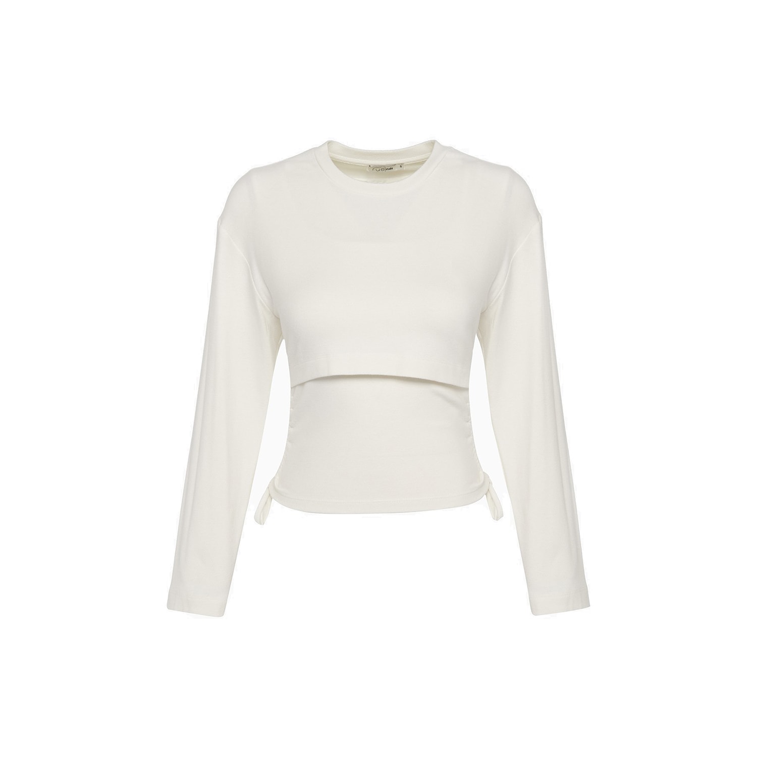 Women’s Side Rushed Detail White Blouse Extra Small Rue Les Createurs