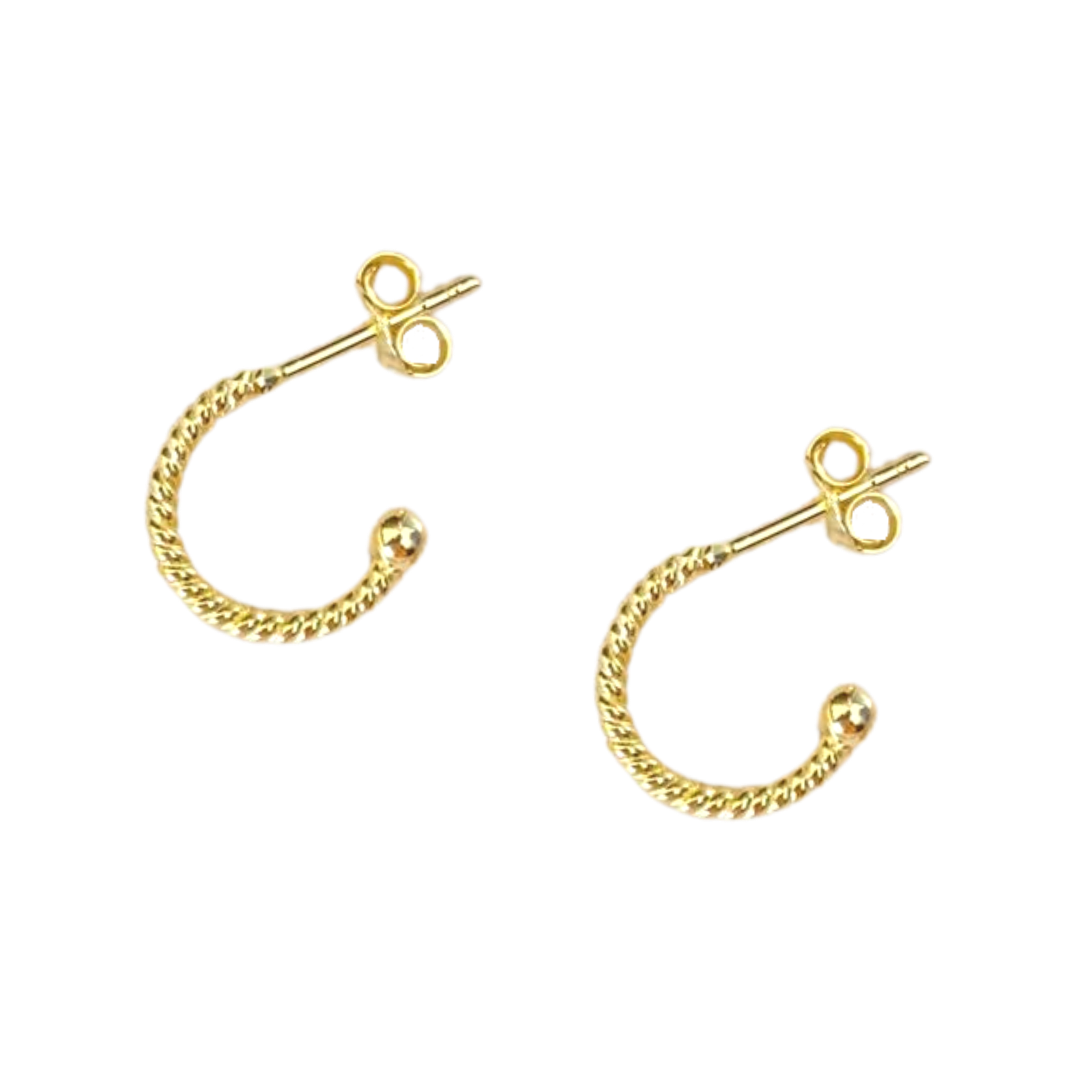 Women’s Gold Twisted Bead End Sterling Silver Earrings Spero London