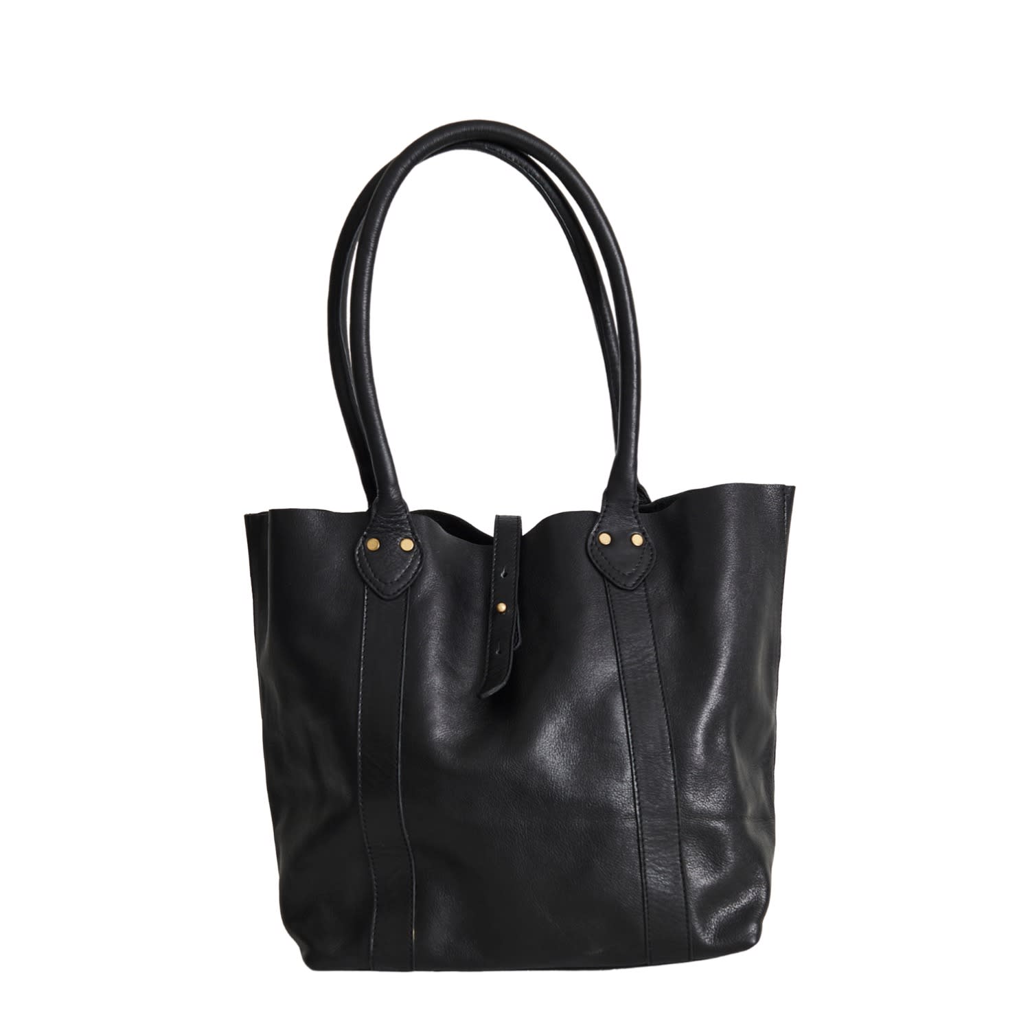 Vida Vida Women's Black Soft Luxury Leather Tote Bag