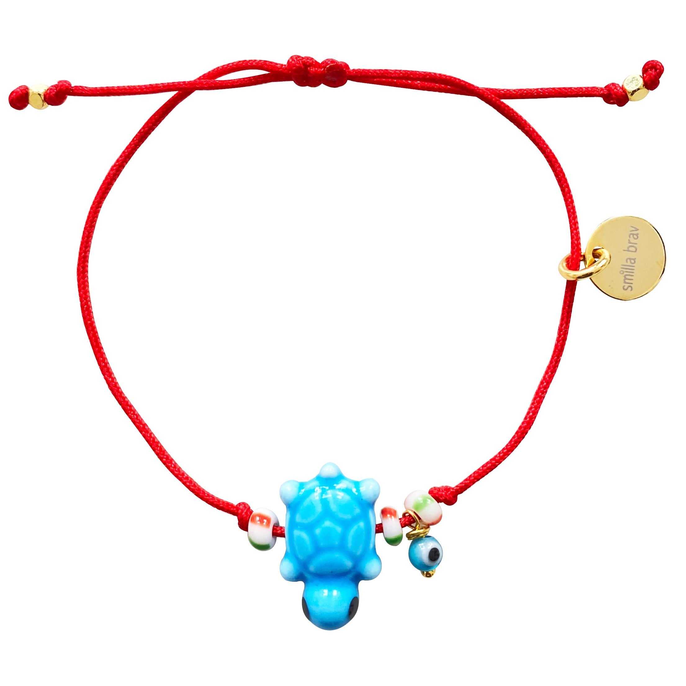 Smilla Brav Women's Blue / Red Bracelet Lucky Turtle