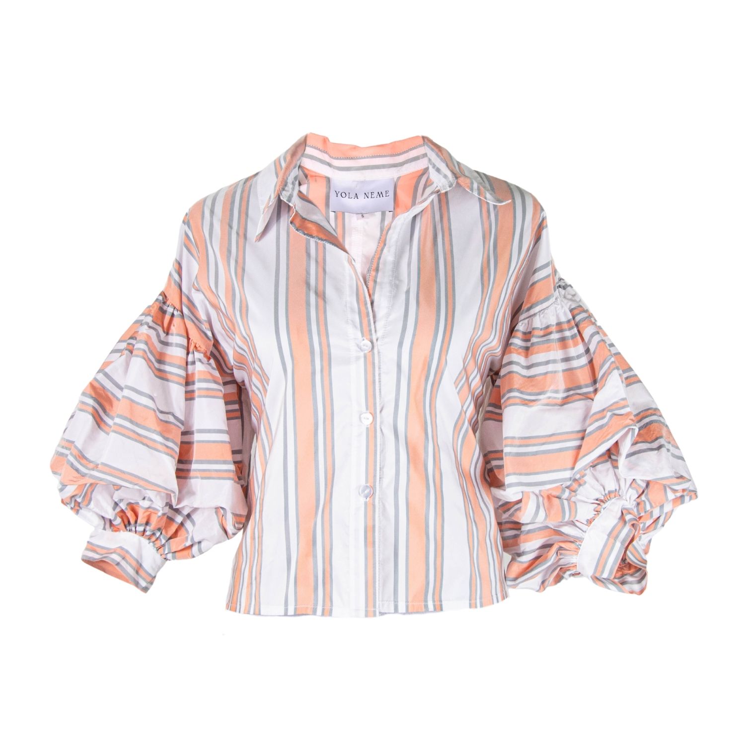 Yola Neme Women's White / Yellow / Orange Engracia Top In White/yellow/orange