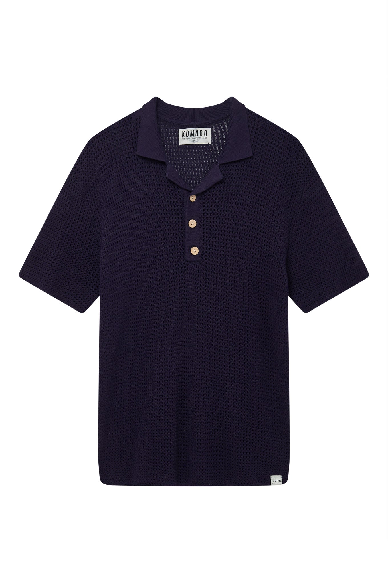 Komodo Men's Black Oliver - Organic Cotton Polo Top Dark Navy In Blue