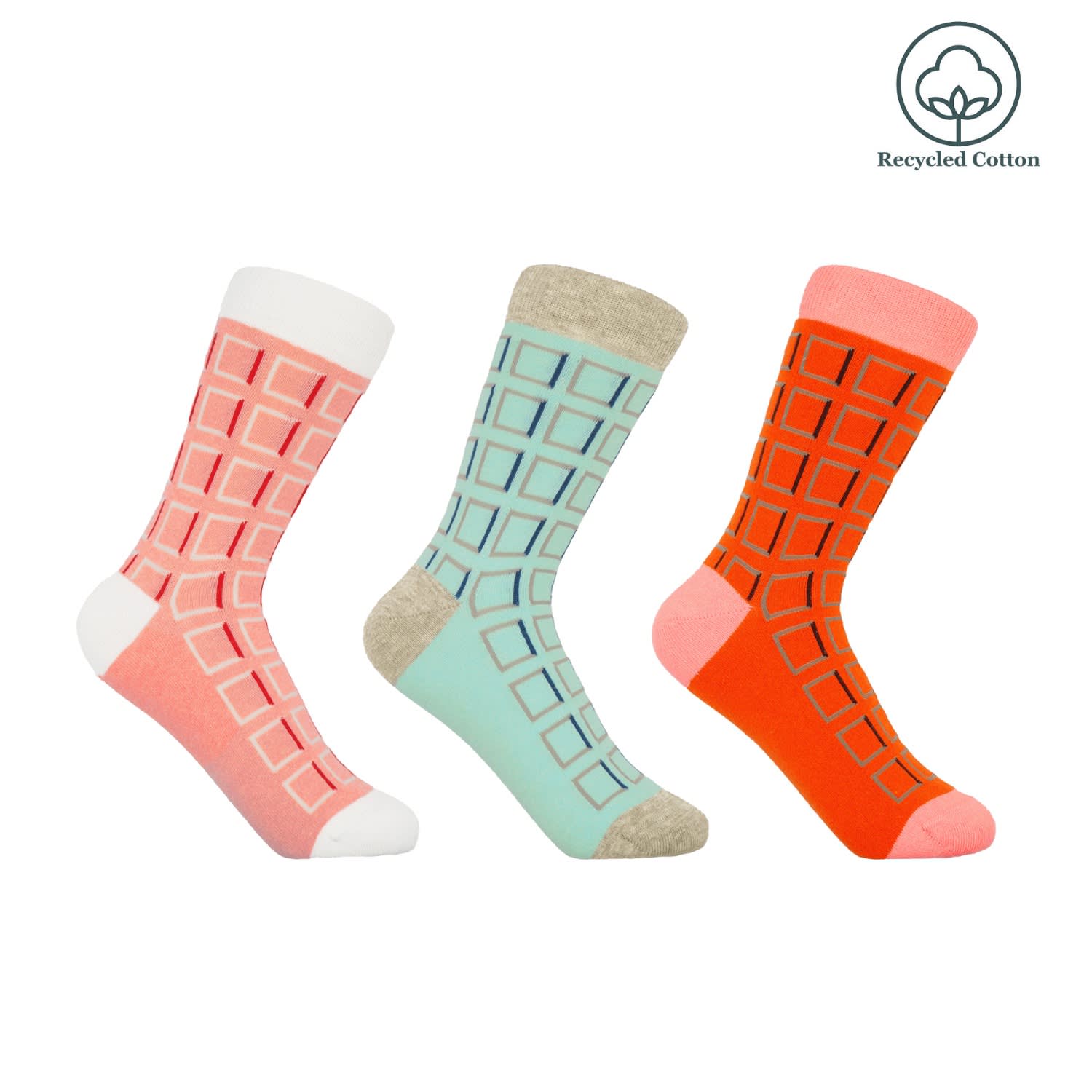 Peper Harow - Made In England Cube Recycled Women's Socks – Bundle