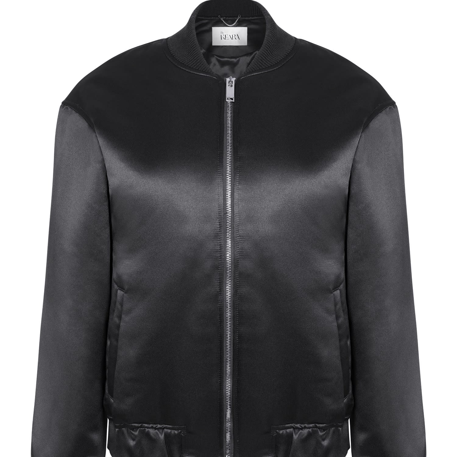 By Keara Women's The Satin Timeless Bomber - Black In Black
