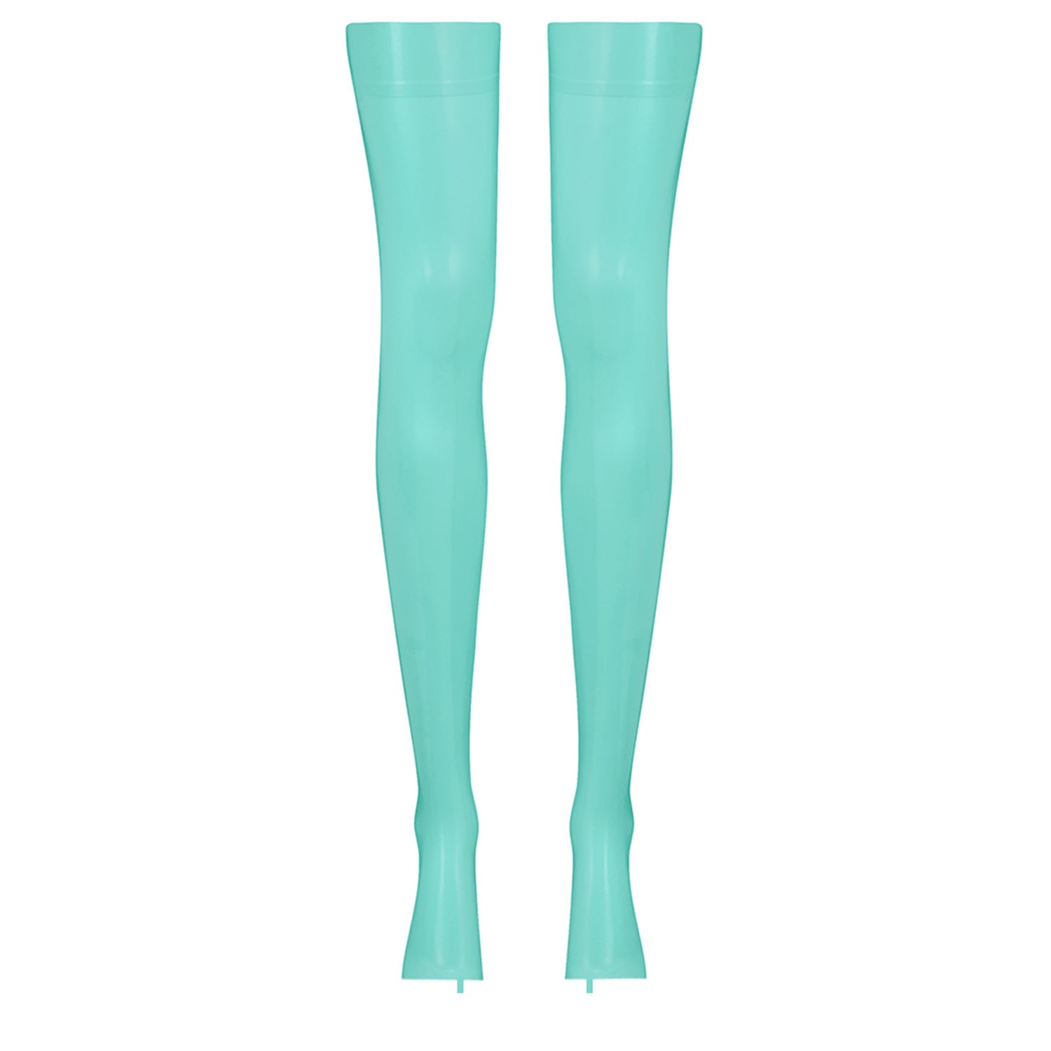 Women’s Latex Stockings - Jade Green Large Elissa Poppy