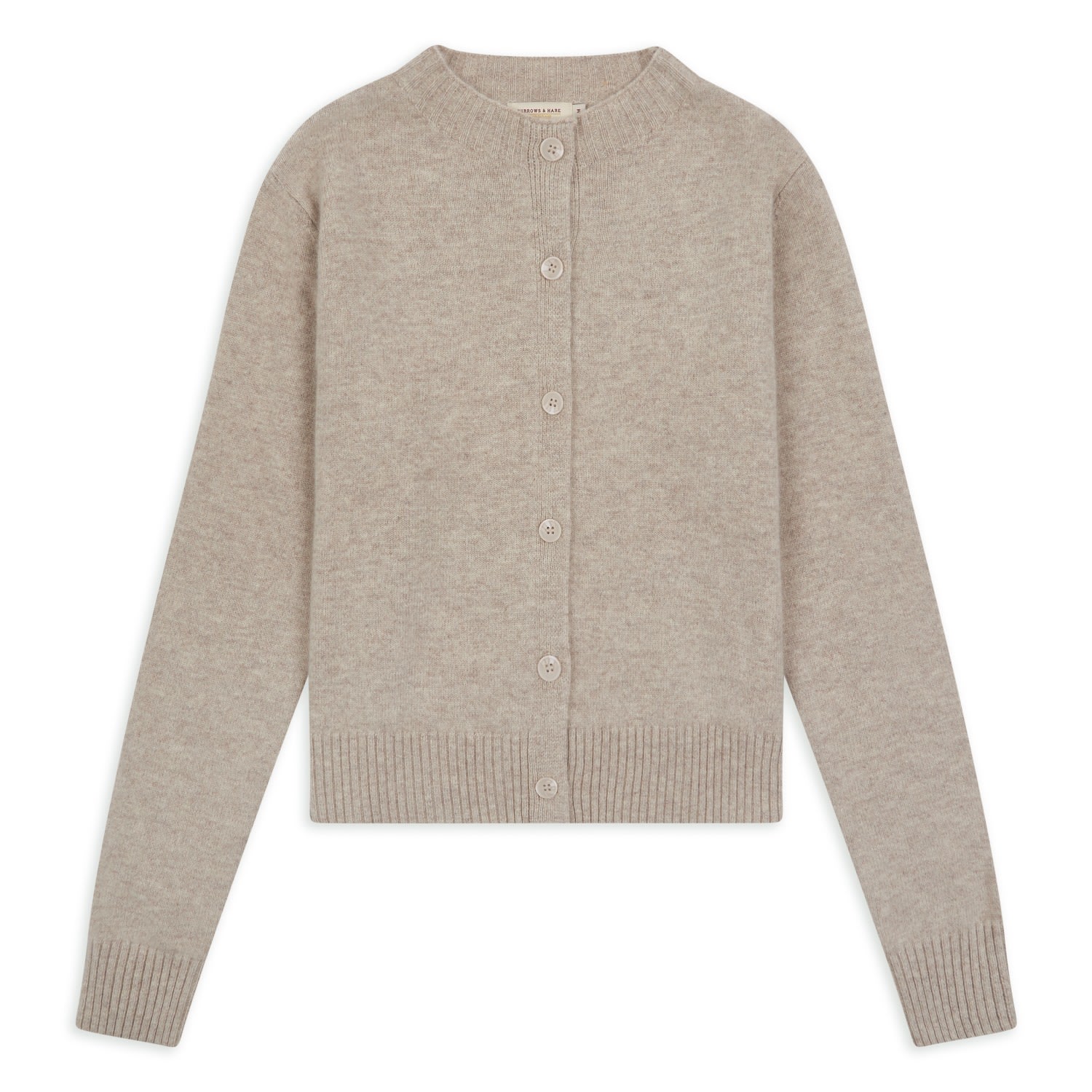 Burrows And Hare Neutrals Women's Knitted Cardigan - Wheat In Brown
