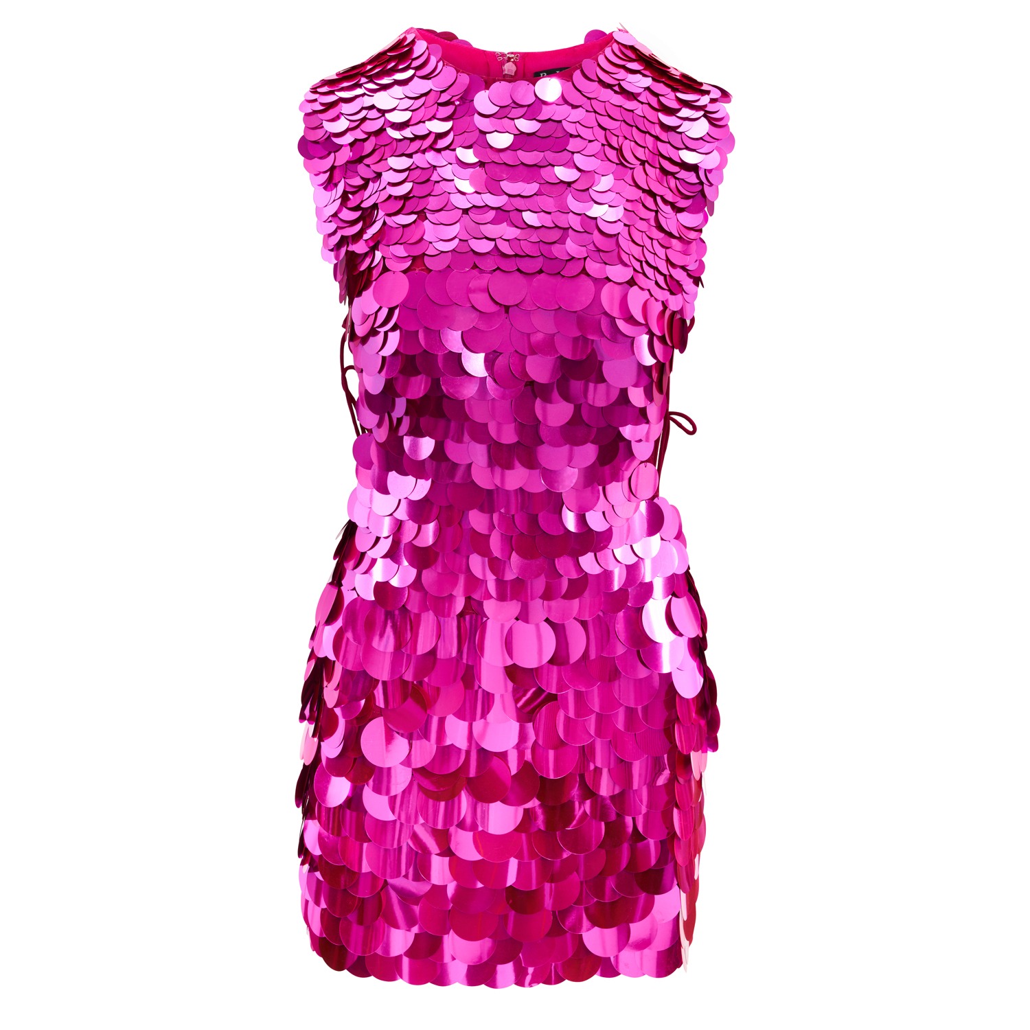 Fallon Dress In Pink Disc Sequins by RaeVynn