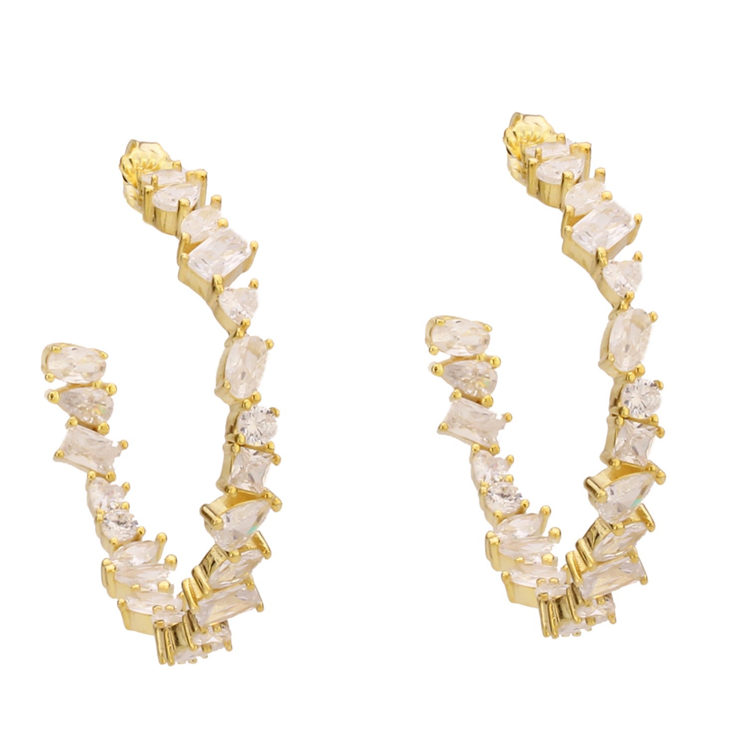 Women’s Multi Shape Hoop Earrings - Gold Shymi