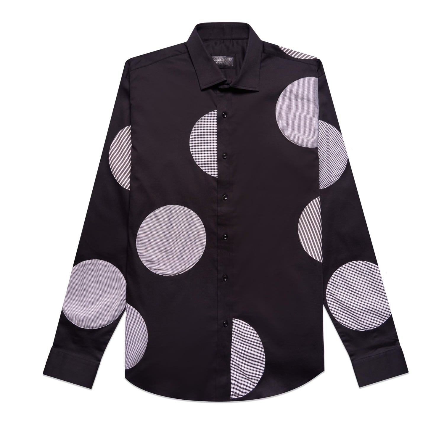 Eight X Men's Black Sciarra Artisan Edition Button Down Shirt In Black