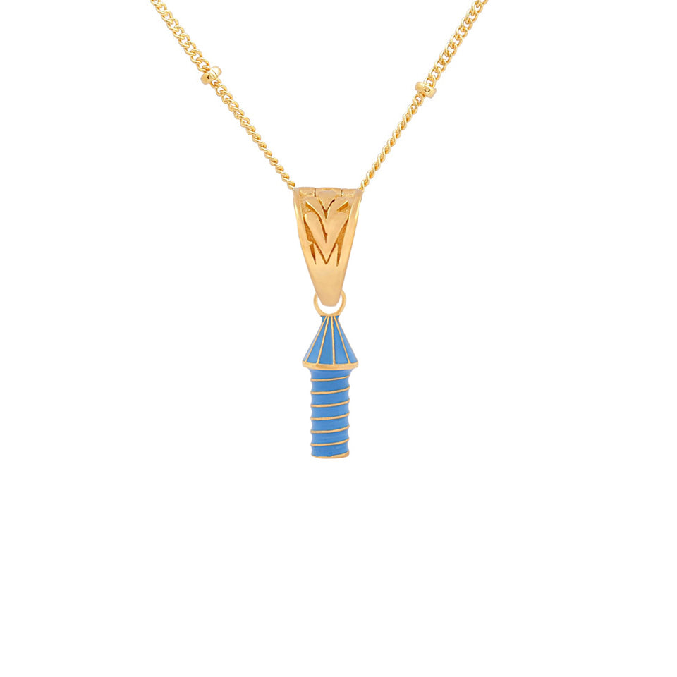 Women’s Gold / Blue Rocket Charm Necklace Blue Après Youth