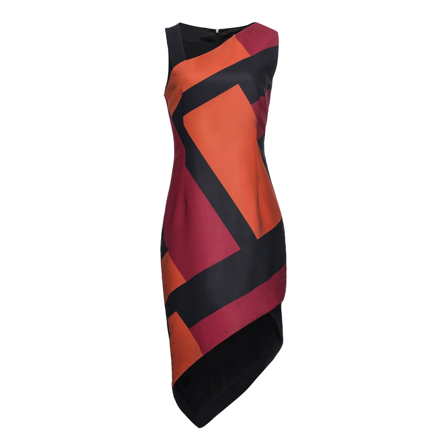 Smart And Joy Women's Geometrical Print Asymmetrical Dress