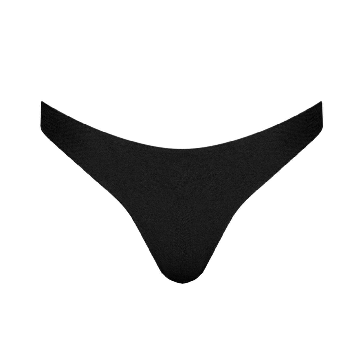 Playaluxe Women's Santorini Black Seamless Cheeky Bikini Bottom