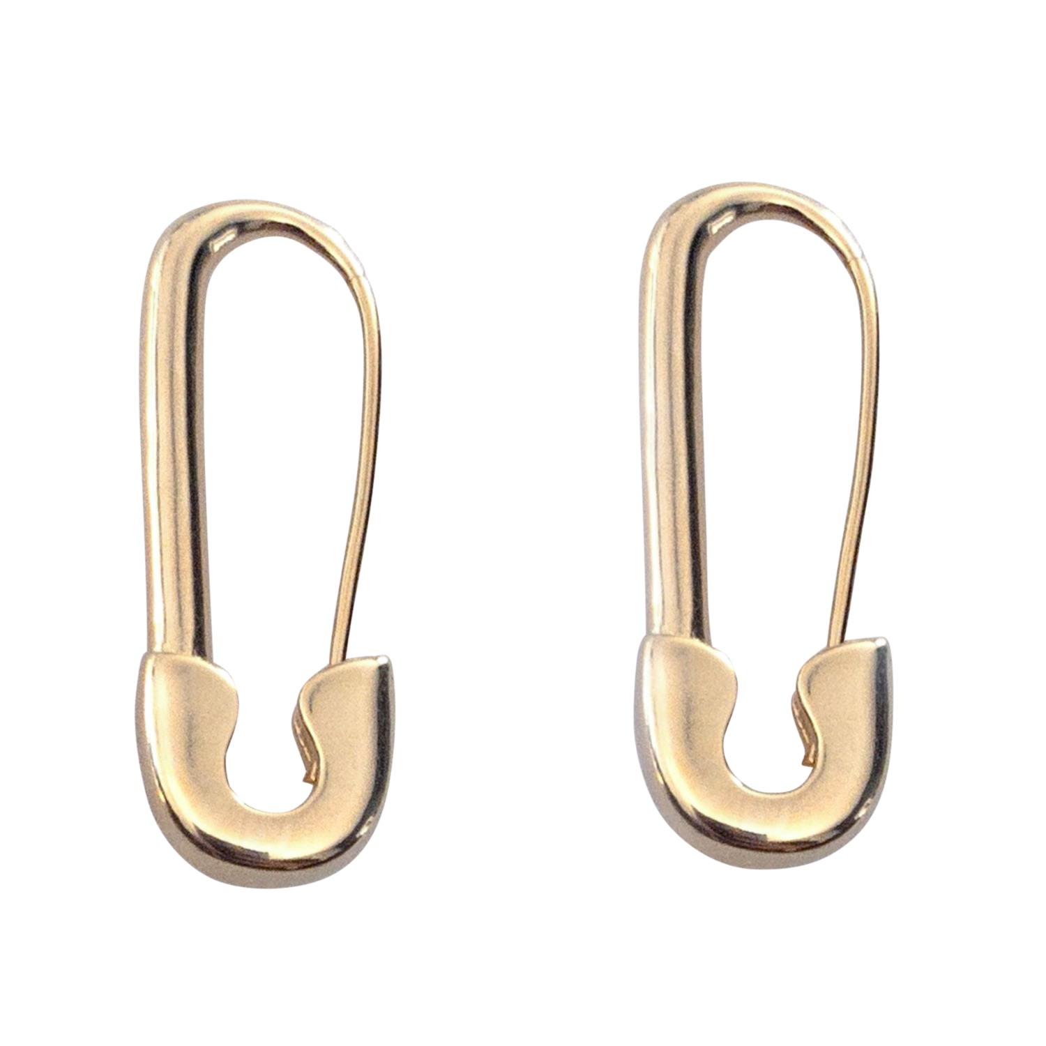 In Cauda Venenum Women's Gold Pin Earrings In Gold