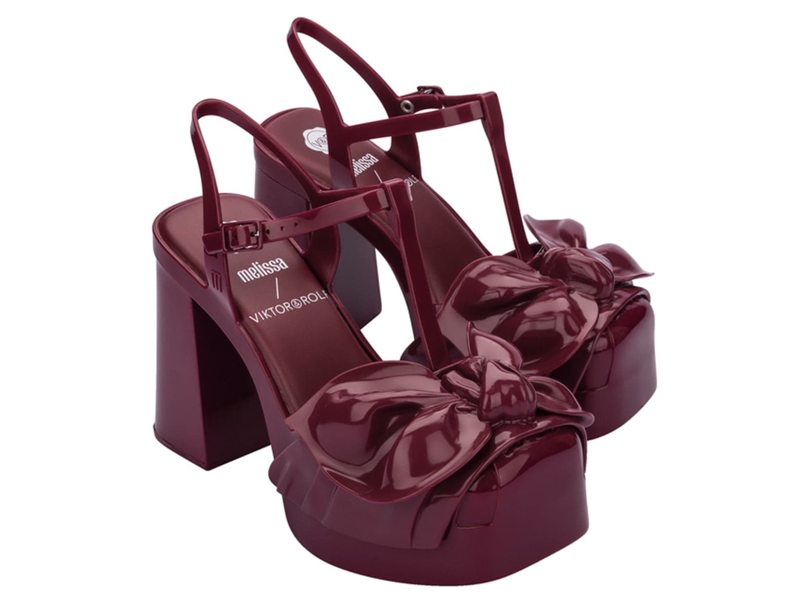 Viktor & Rolf Party Heel Tie Maroon by Melissa