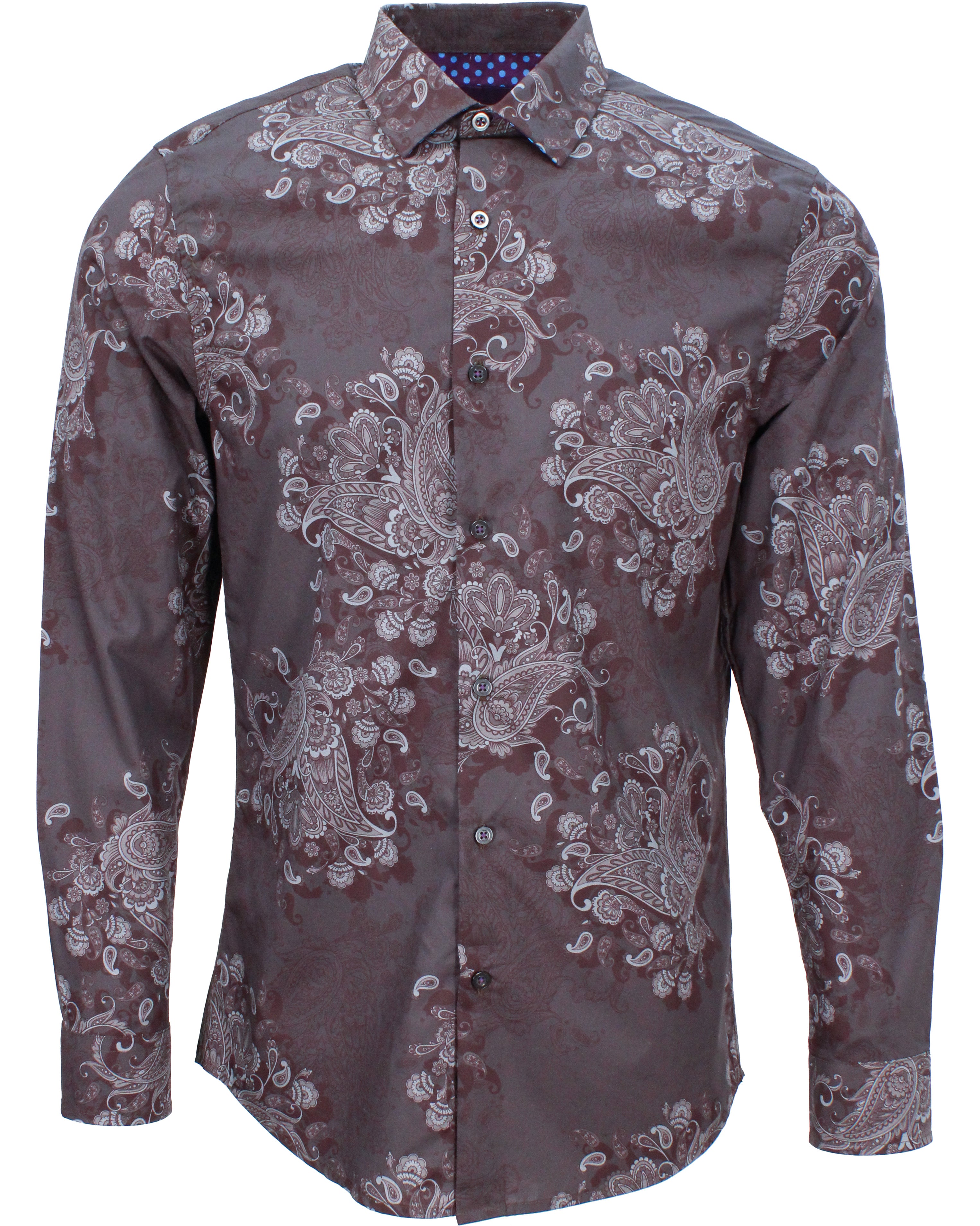 Men’s Black / Grey Norman Random Paisley Shirt - Smoke Extra Large Lords of Harlech