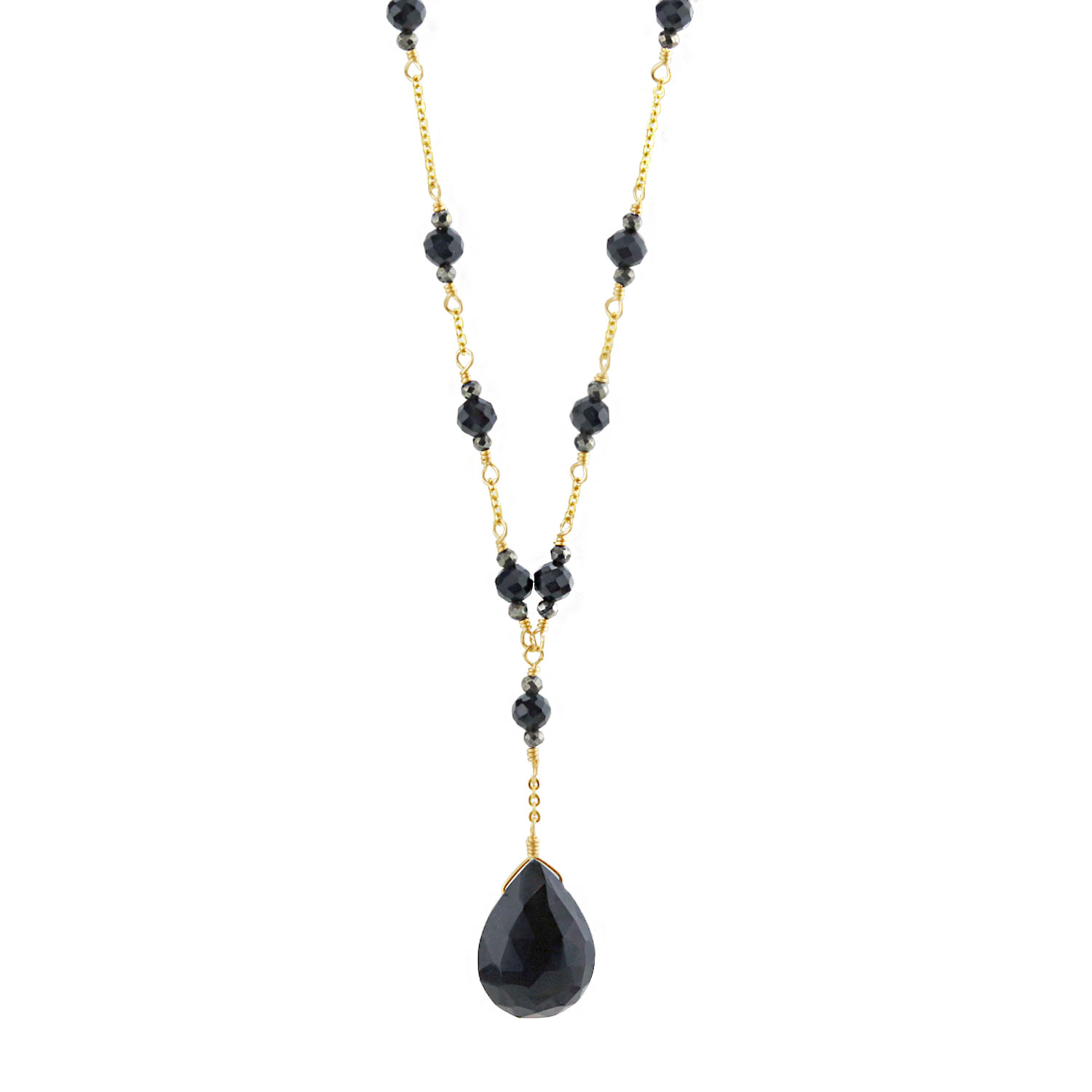 Women’s Black / Gold Black Onyx Statement Necklace Mounir London