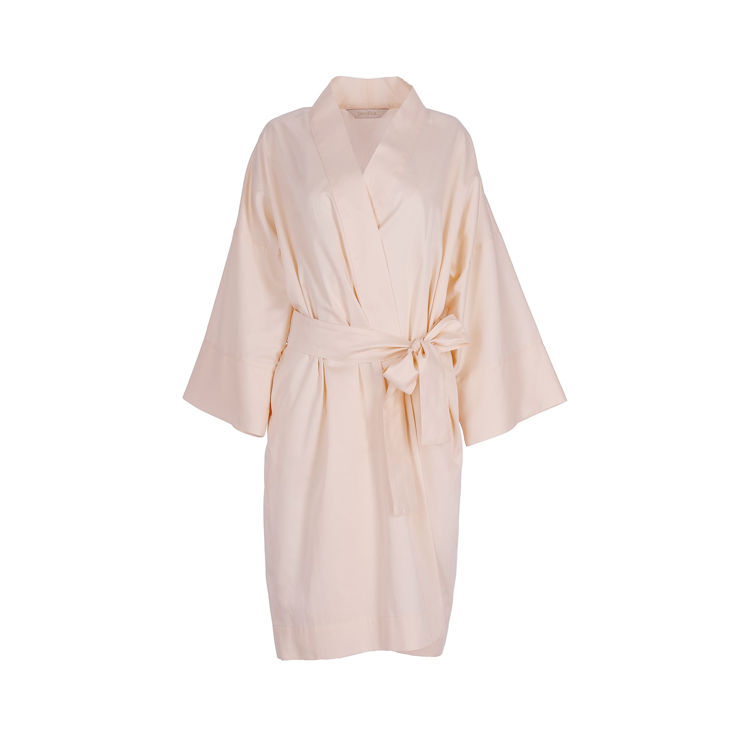Decoflux Home Women's Yellow / Orange Cotton Kimono Creamy Peach - Light Orange In Yellow/orange