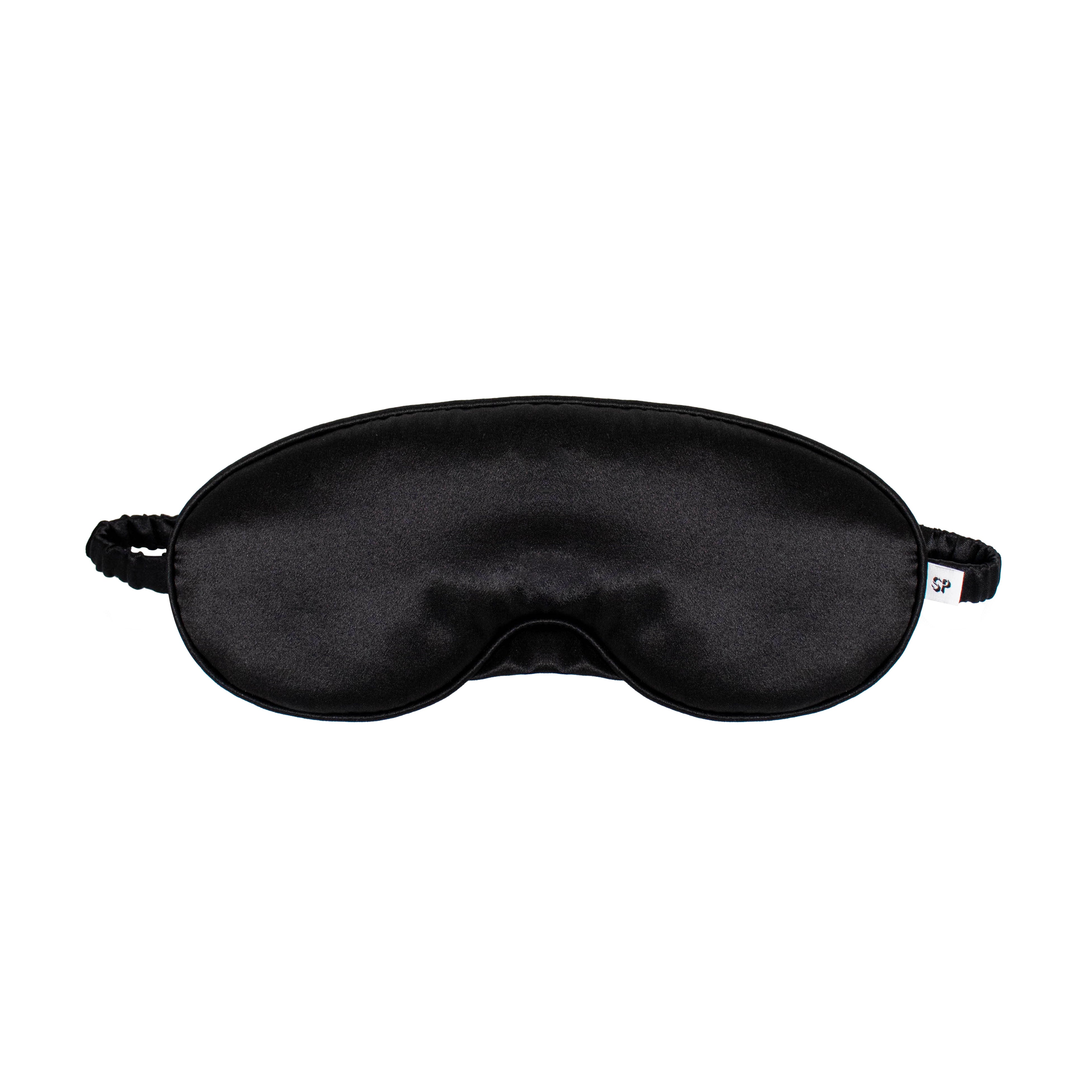 Women’s Black Aiya Organic Silk Eye Mask Jet One Size Studio Pia