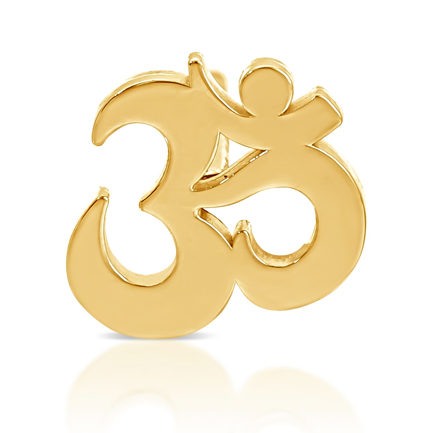 Maya Brenner Women's Charm Stud - 14k Yellow Gold - Om In Gold