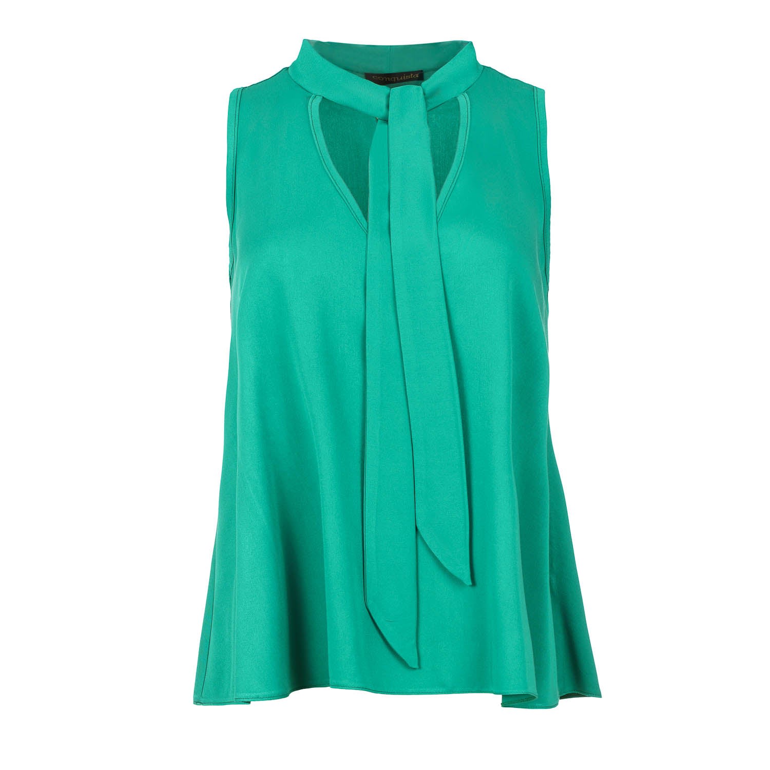 Women’s Green Tie Detail Sleeveless Top Small Conquista