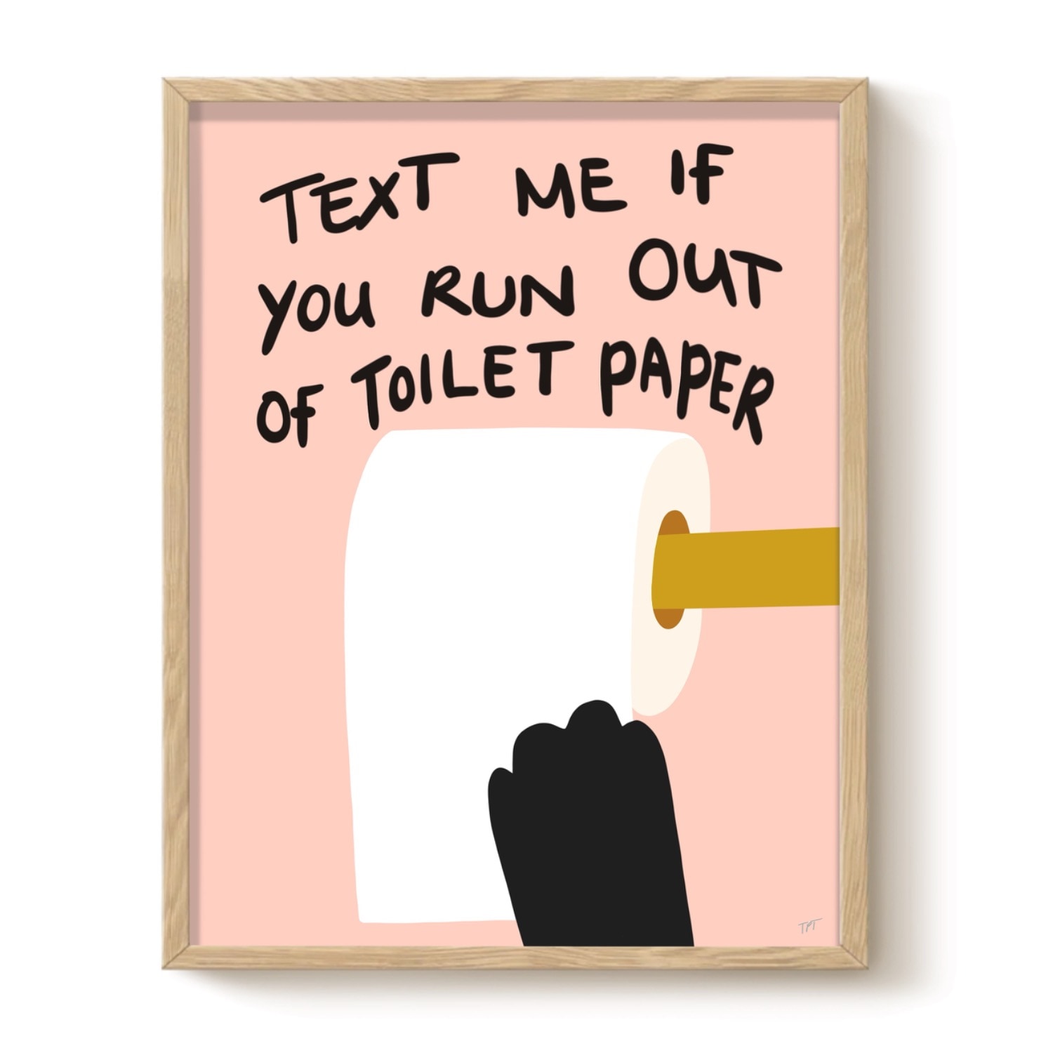The Paper Tail Toilet Roll - Cat Art Print - Large