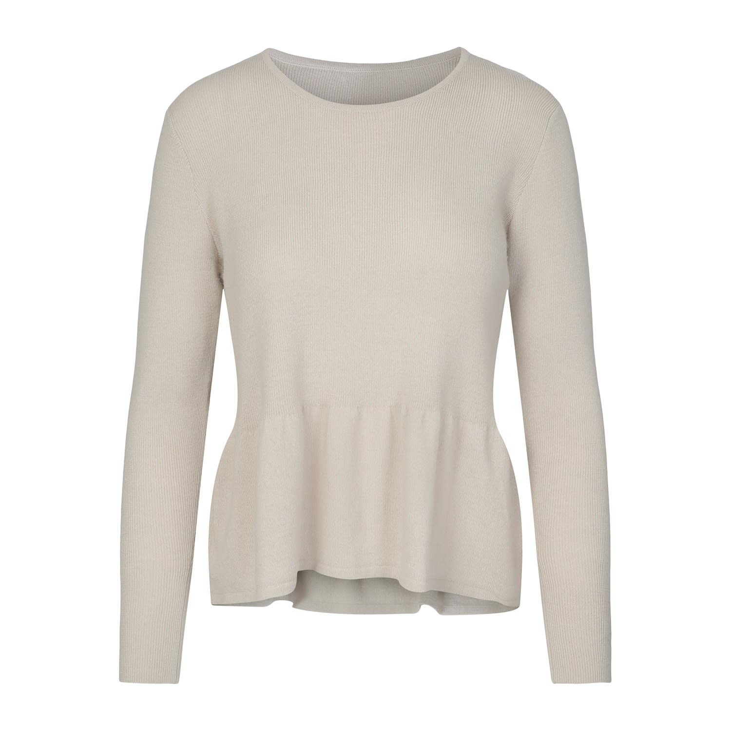 Women’s Neutrals Mie Feminine Merino Wool Pullover Light Beige Small Tirillm