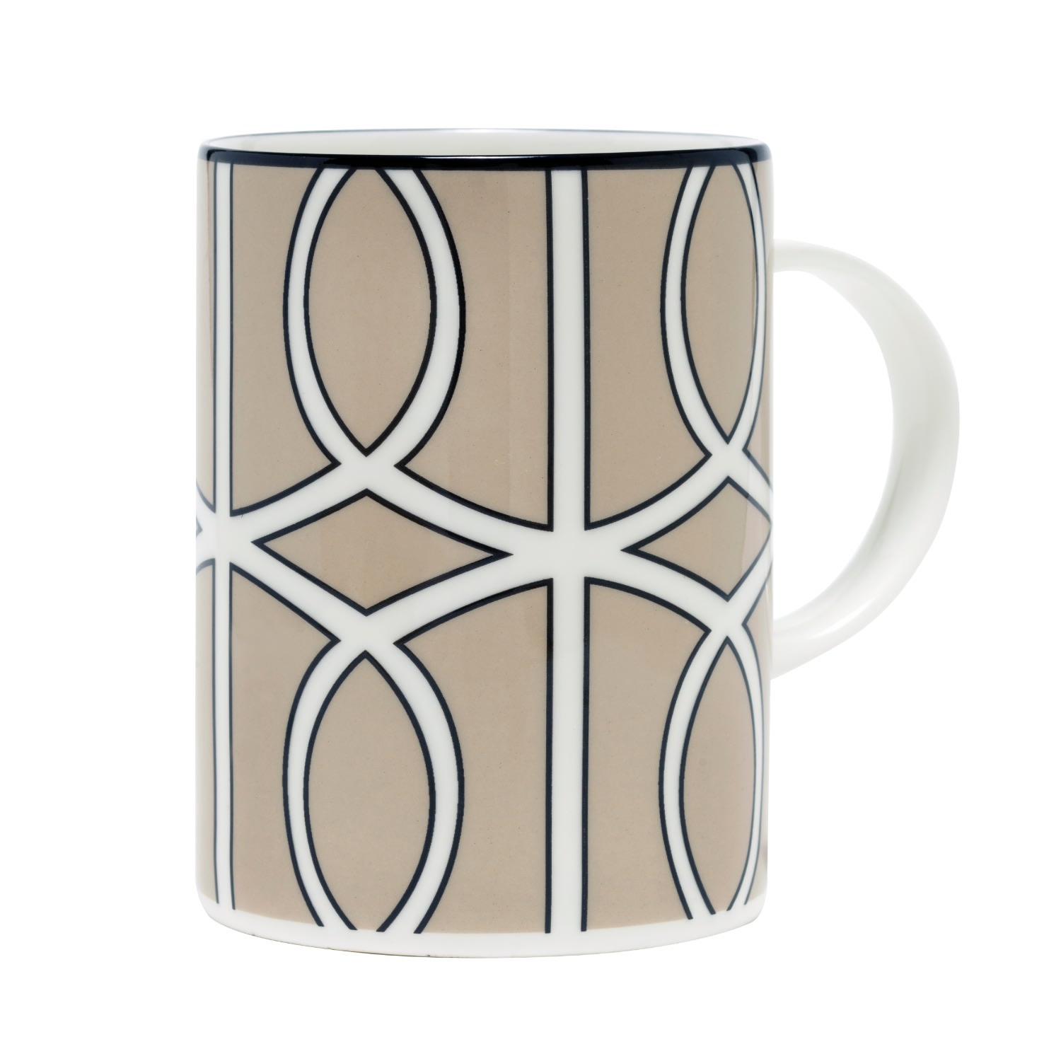 Neutrals Loop Truffle & White Mug O. w. London